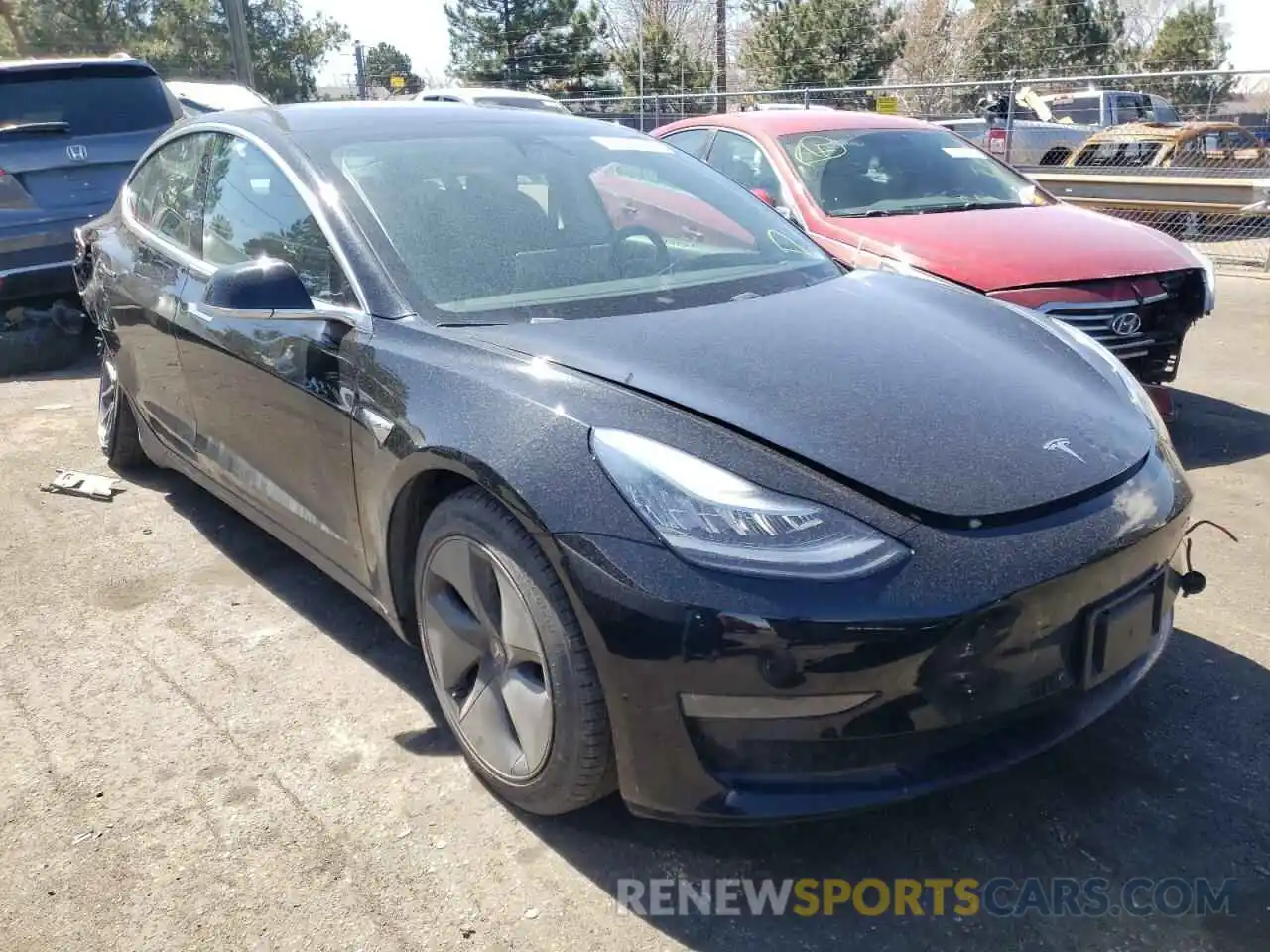 1 Photograph of a damaged car 5YJ3E1EA4KF361645 TESLA MODEL 3 2019