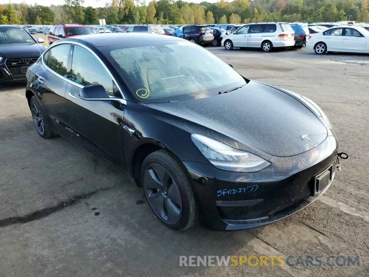 1 Photograph of a damaged car 5YJ3E1EA4KF396024 TESLA MODEL 3 2019