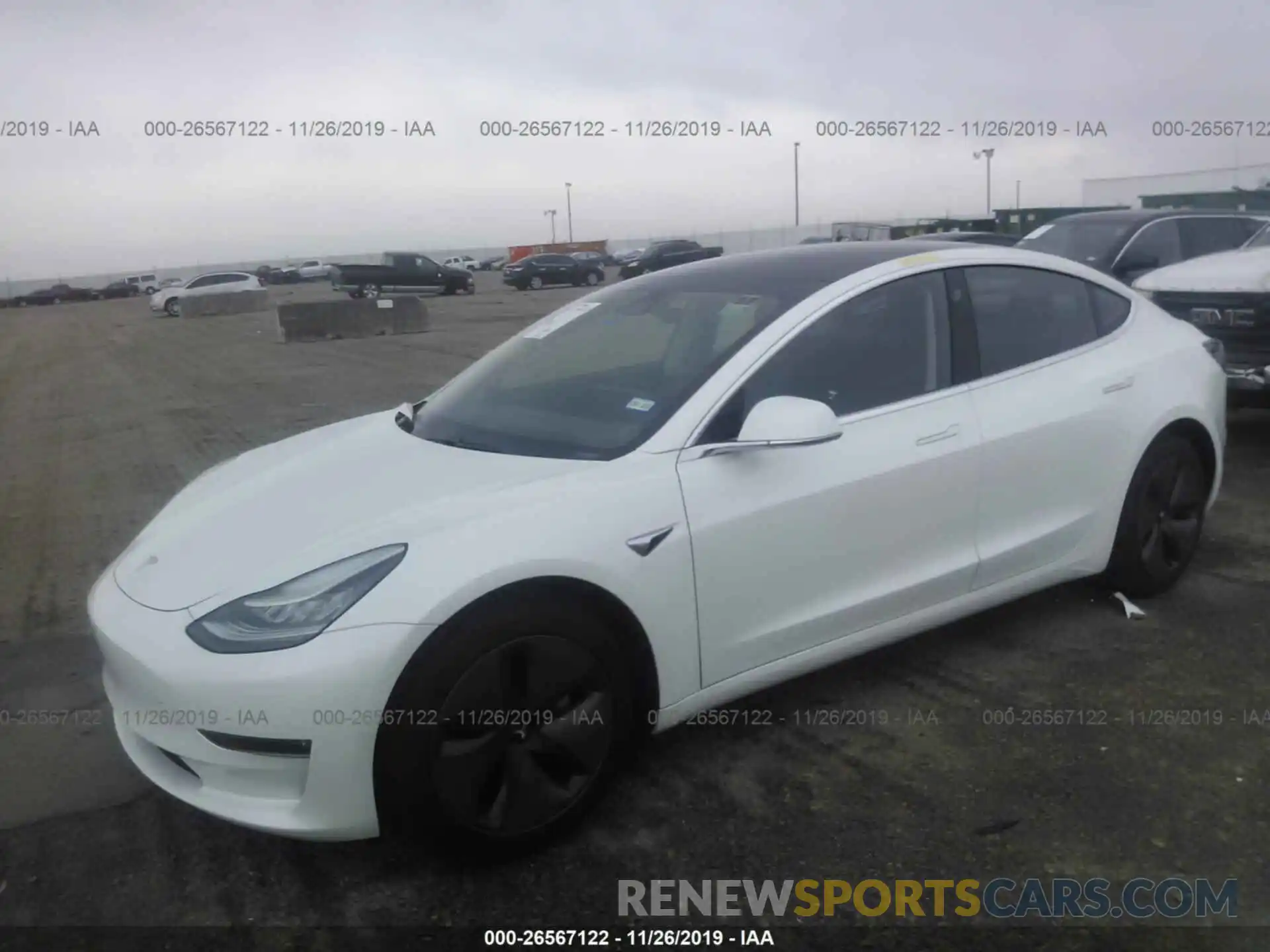 2 Photograph of a damaged car 5YJ3E1EA4KF397092 TESLA MODEL 3 2019