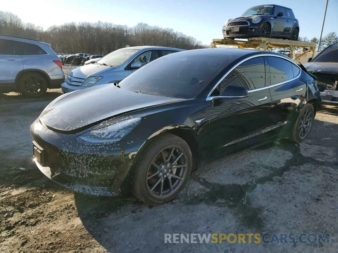 1 Photograph of a damaged car 5YJ3E1EA4KF399862 TESLA MODEL 3 2019