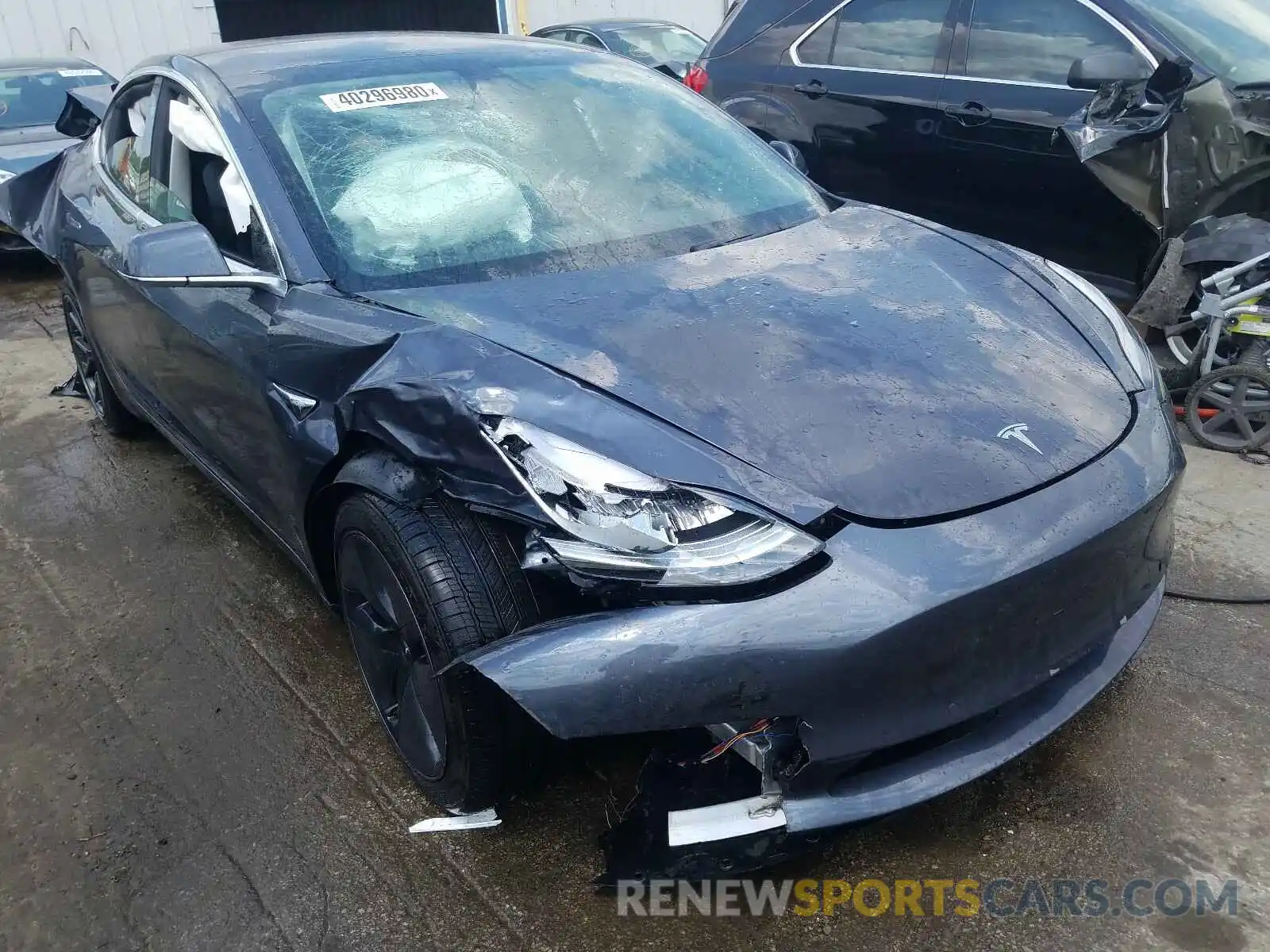 1 Photograph of a damaged car 5YJ3E1EA4KF400220 TESLA MODEL 3 2019