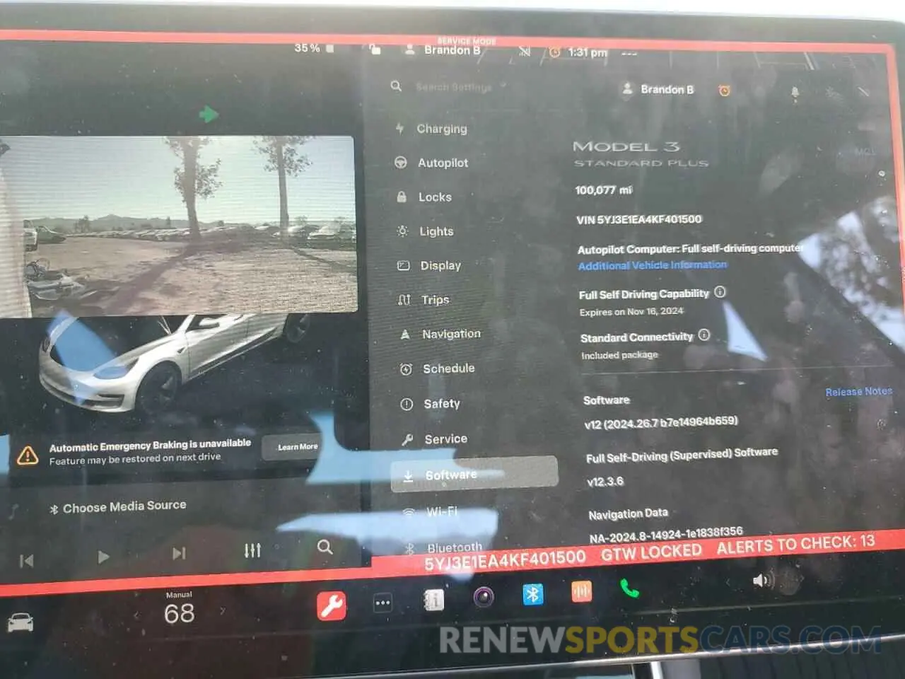 9 Photograph of a damaged car 5YJ3E1EA4KF401500 TESLA MODEL 3 2019