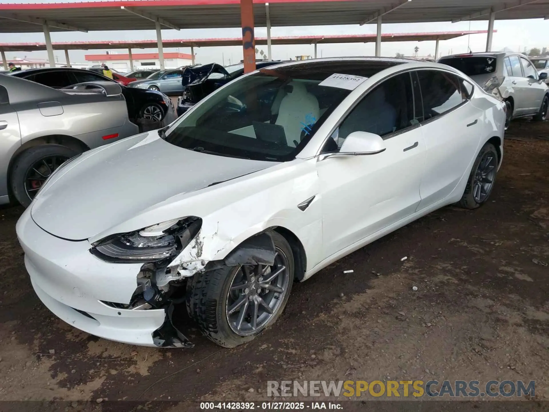 2 Photograph of a damaged car 5YJ3E1EA4KF402940 TESLA MODEL 3 2019