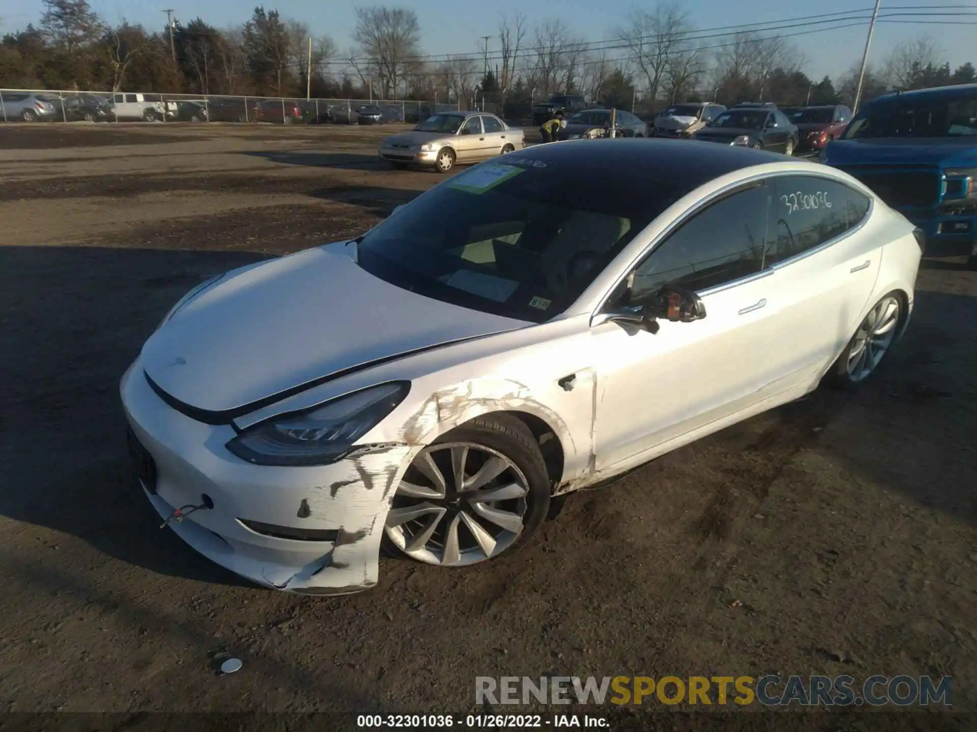 2 Photograph of a damaged car 5YJ3E1EA4KF407667 TESLA MODEL 3 2019