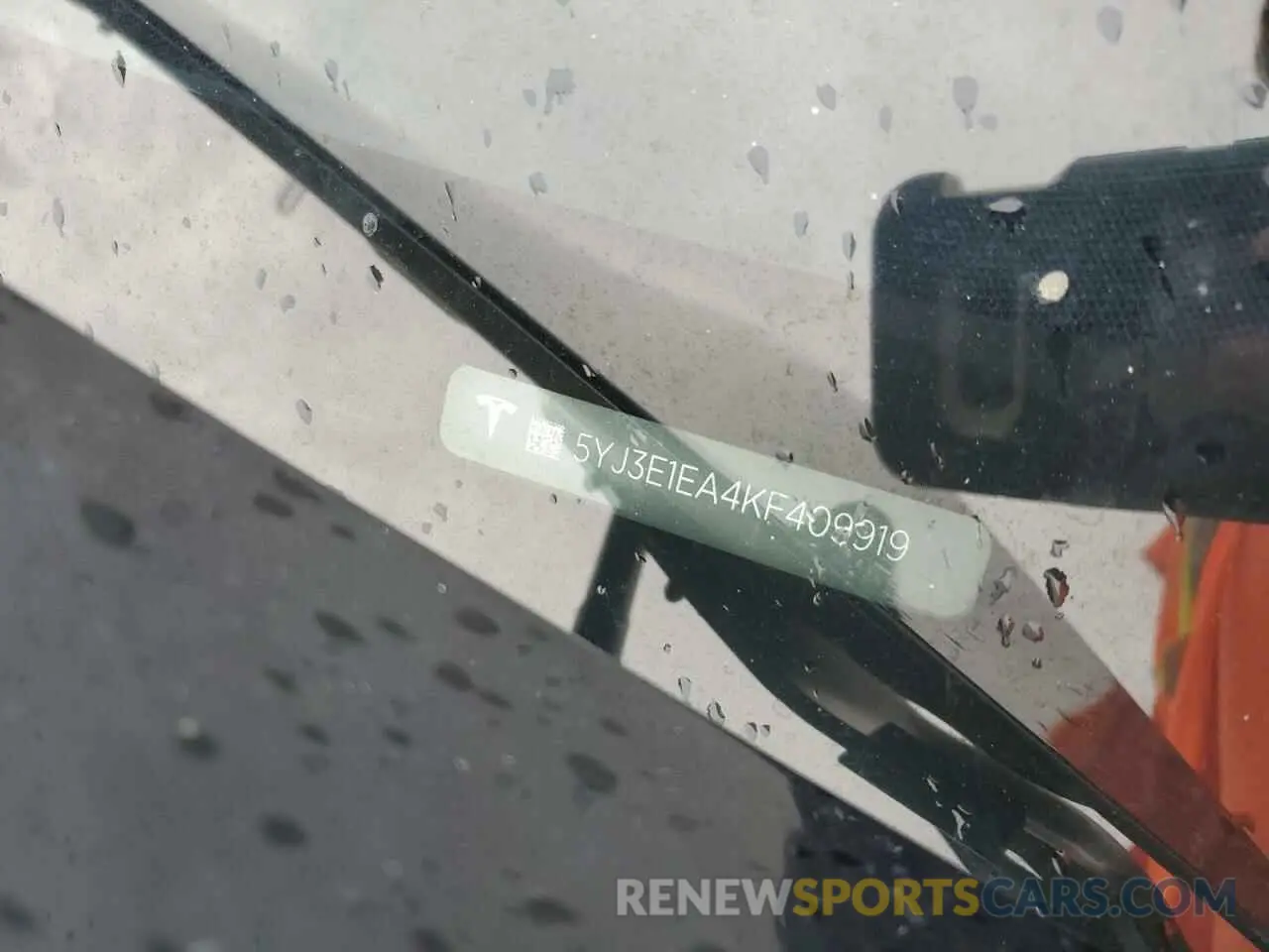 13 Photograph of a damaged car 5YJ3E1EA4KF409919 TESLA MODEL 3 2019