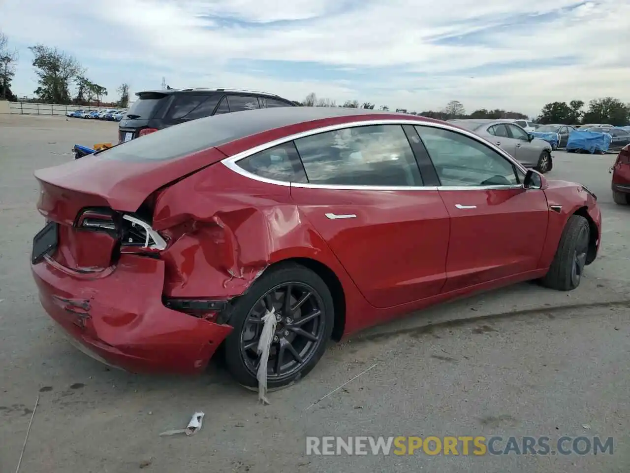 3 Photograph of a damaged car 5YJ3E1EA4KF411587 TESLA MODEL 3 2019