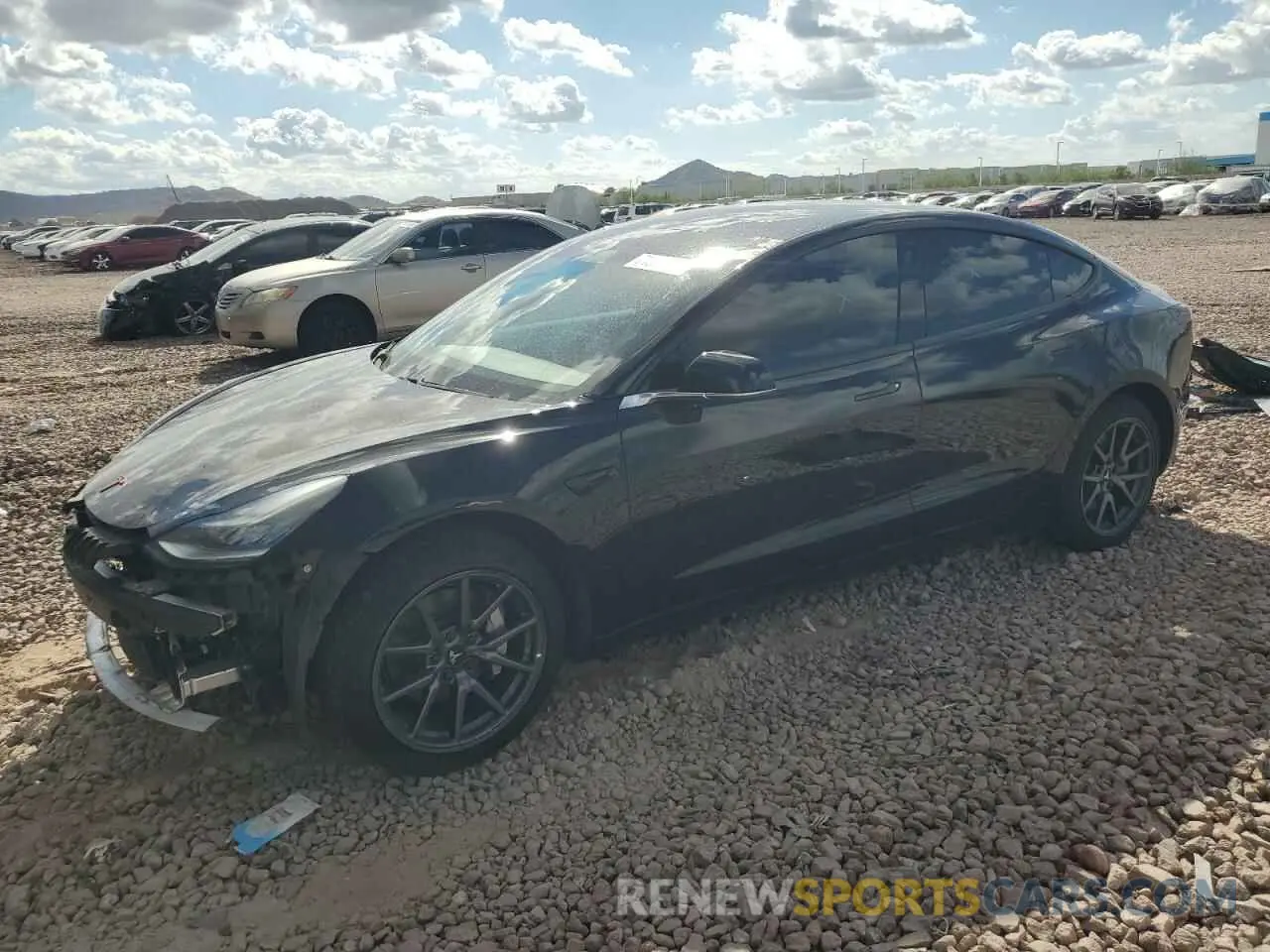 1 Photograph of a damaged car 5YJ3E1EA4KF416093 TESLA MODEL 3 2019