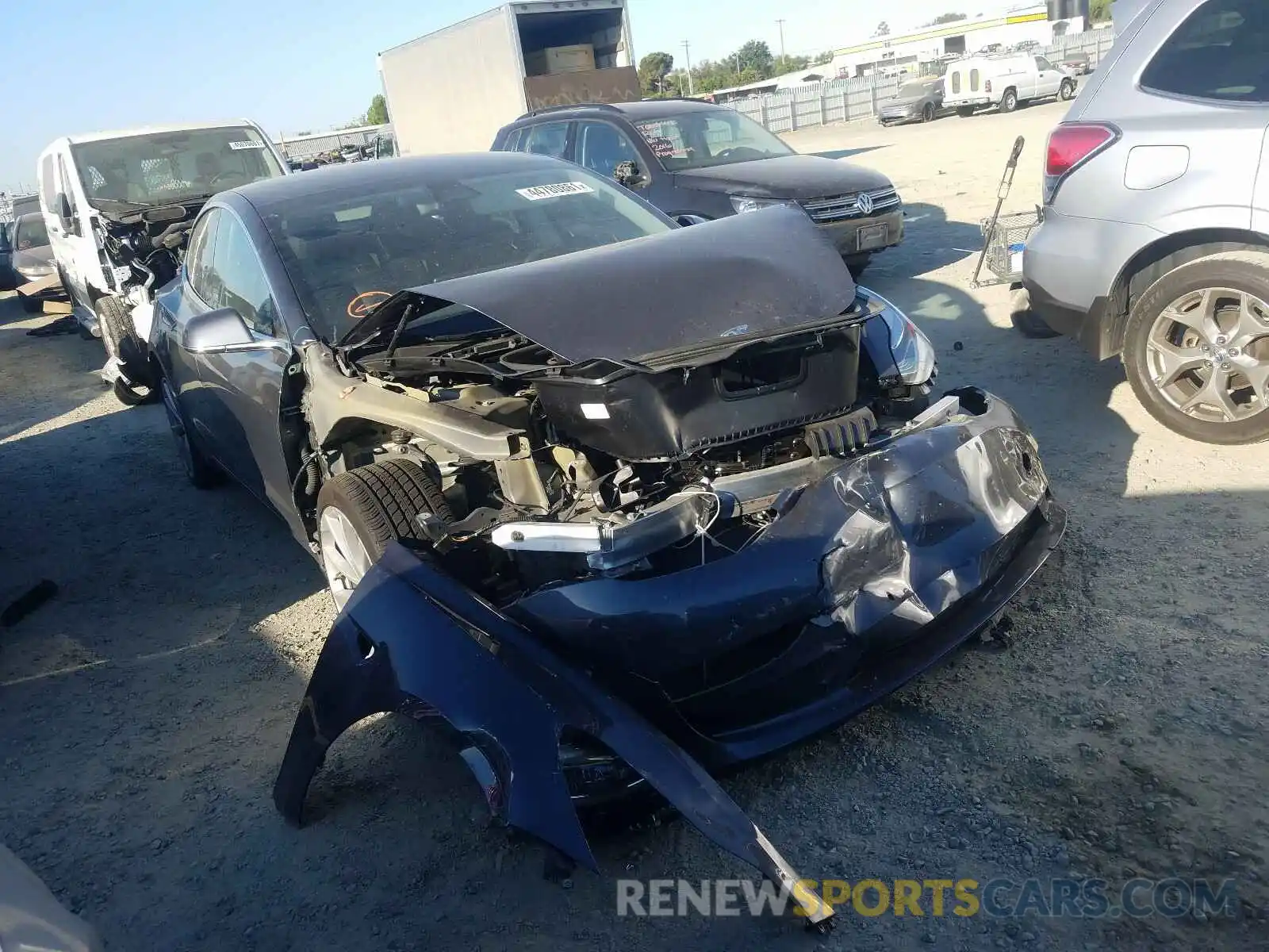 1 Photograph of a damaged car 5YJ3E1EA4KF425411 TESLA MODEL 3 2019