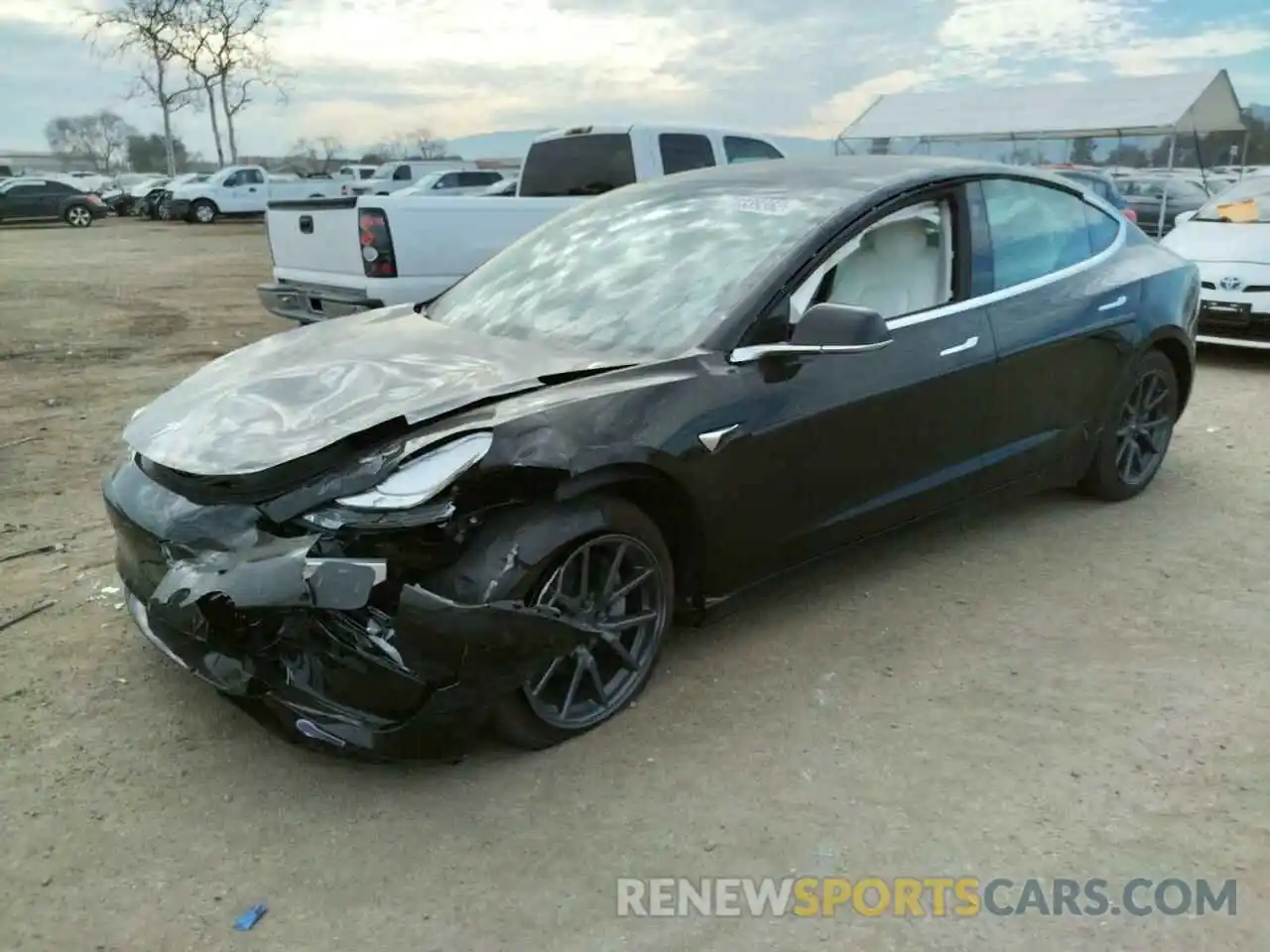 1 Photograph of a damaged car 5YJ3E1EA4KF429328 TESLA MODEL 3 2019