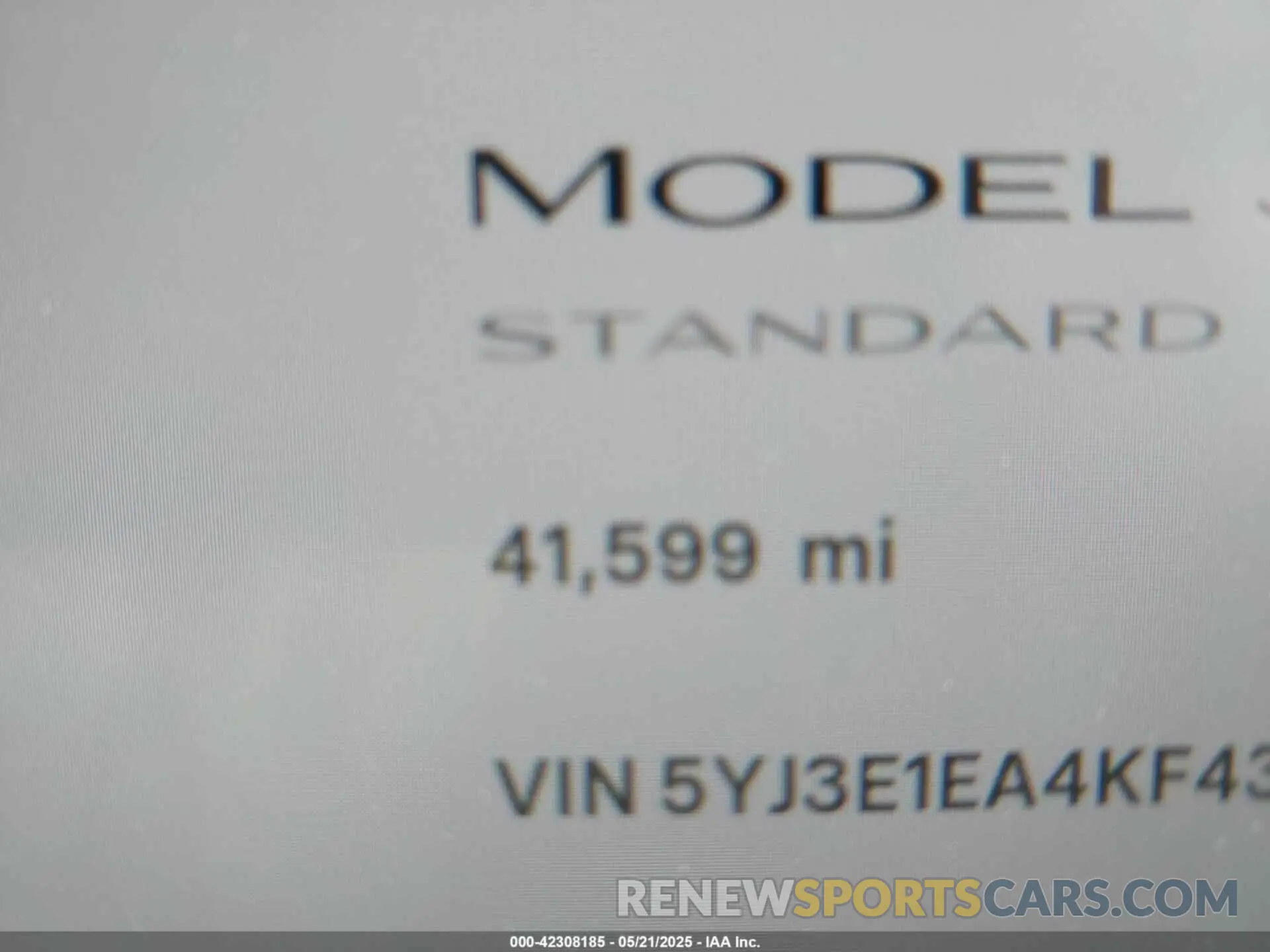 15 Photograph of a damaged car 5YJ3E1EA4KF435551 TESLA MODEL 3 2019