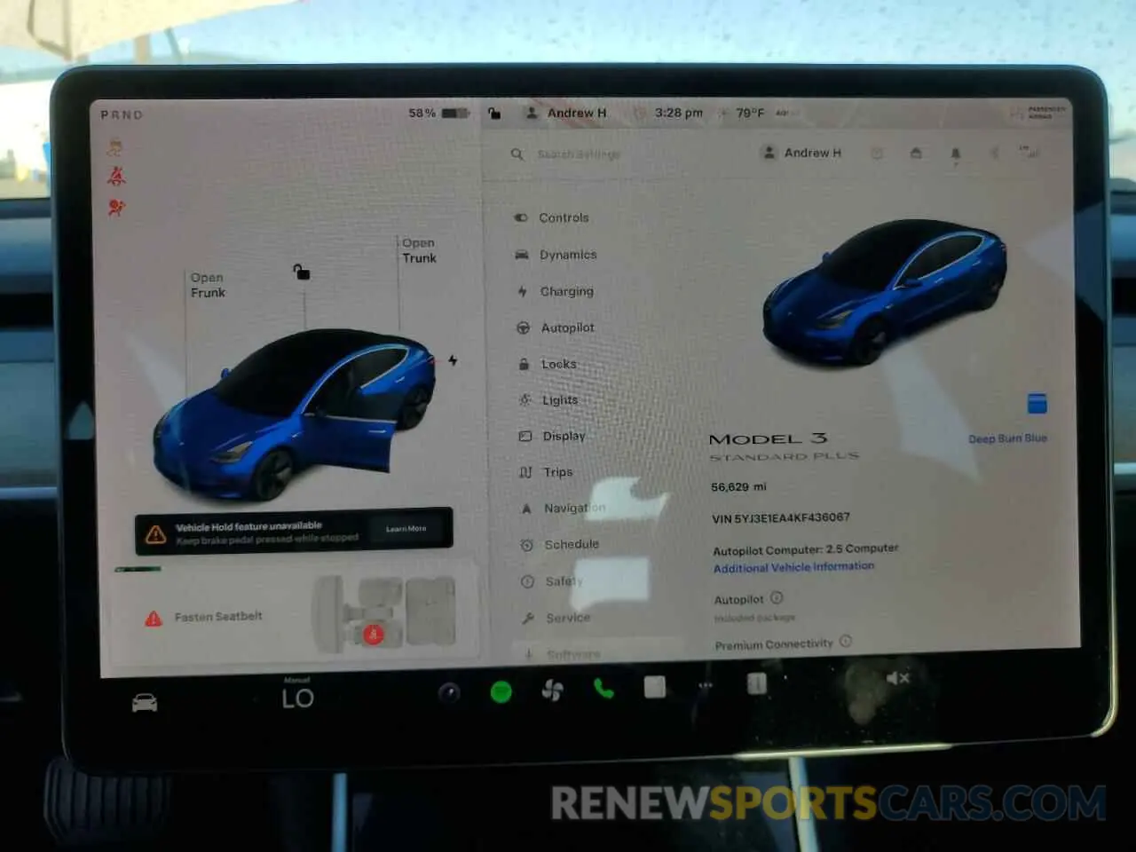 9 Photograph of a damaged car 5YJ3E1EA4KF436067 TESLA MODEL 3 2019