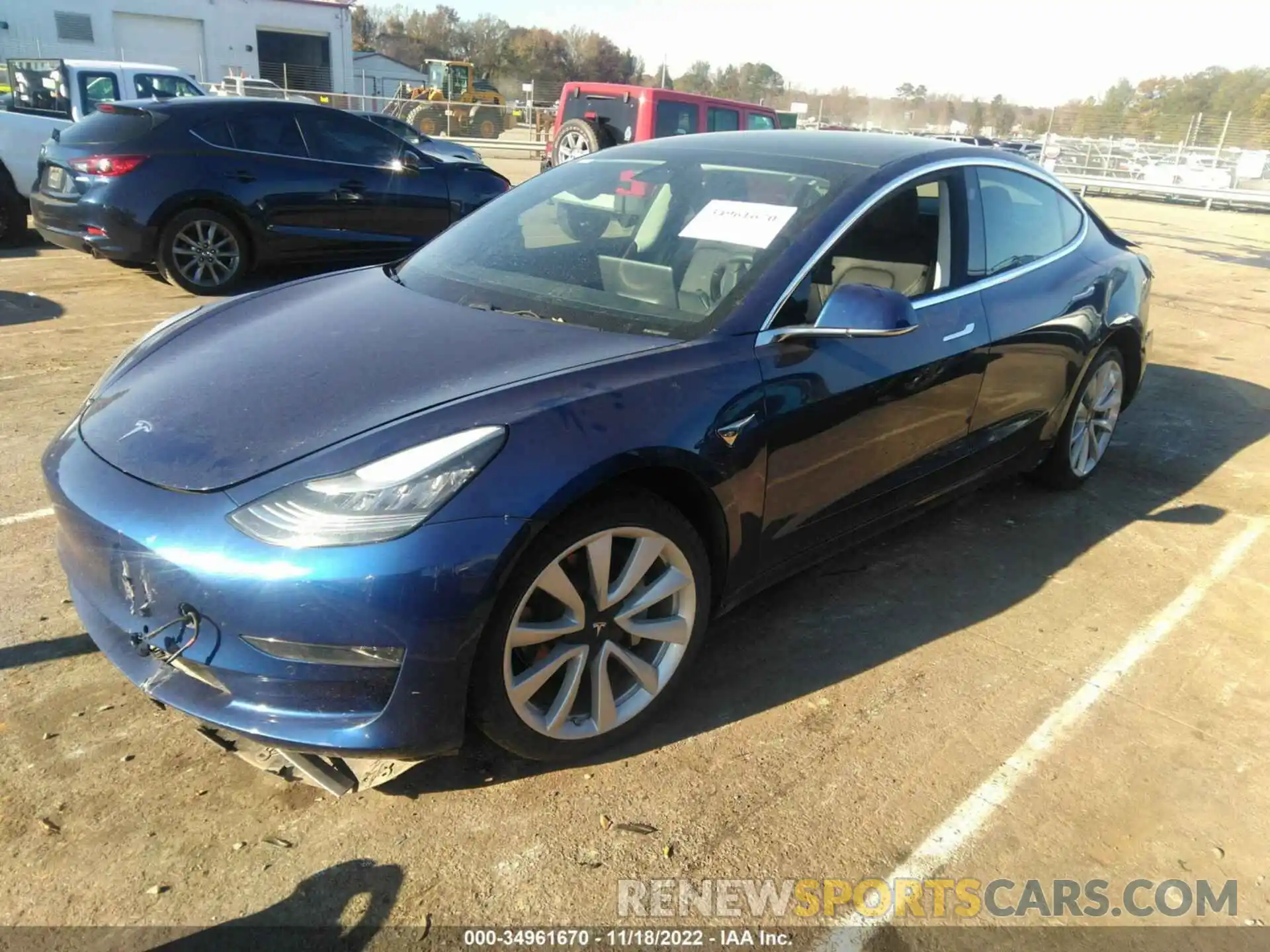 2 Photograph of a damaged car 5YJ3E1EA4KF446503 TESLA MODEL 3 2019