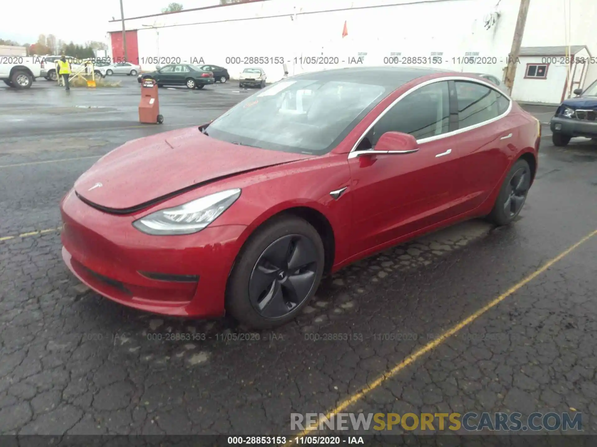 2 Photograph of a damaged car 5YJ3E1EA4KF464032 TESLA MODEL 3 2019