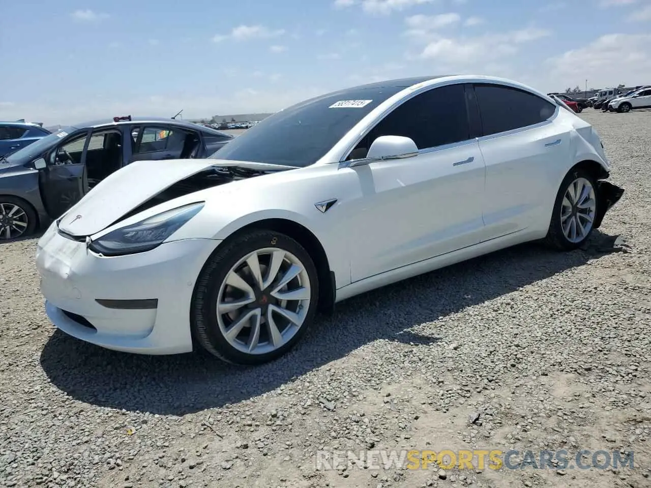 1 Photograph of a damaged car 5YJ3E1EA4KF472552 TESLA MODEL 3 2019