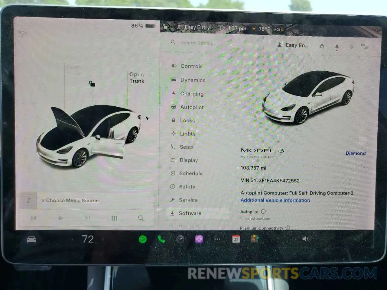 9 Photograph of a damaged car 5YJ3E1EA4KF472552 TESLA MODEL 3 2019