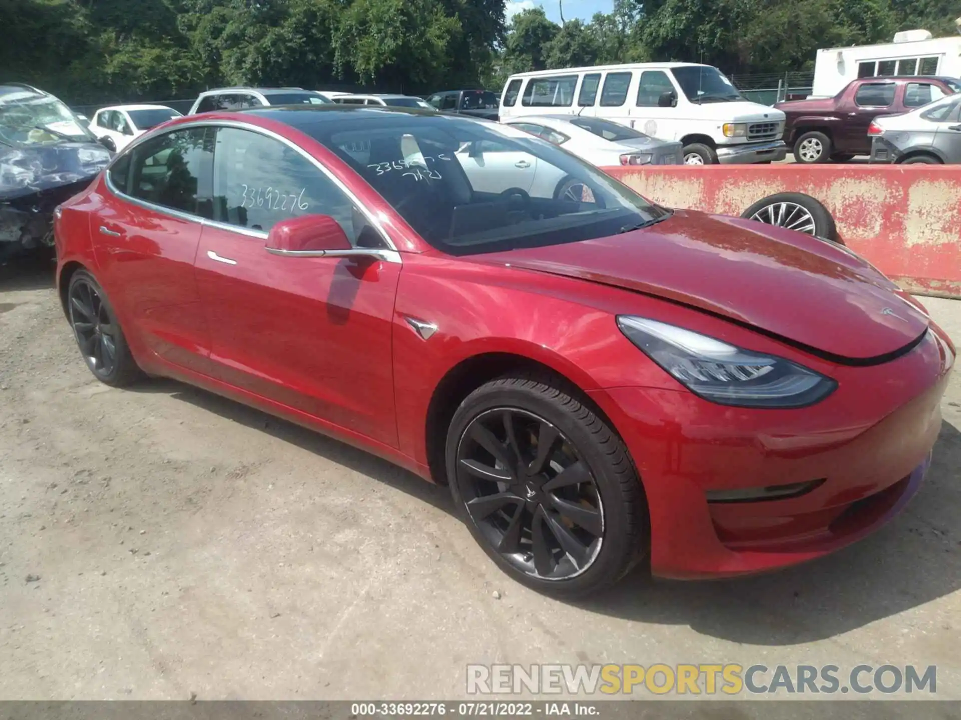 1 Photograph of a damaged car 5YJ3E1EA4KF536895 TESLA MODEL 3 2019