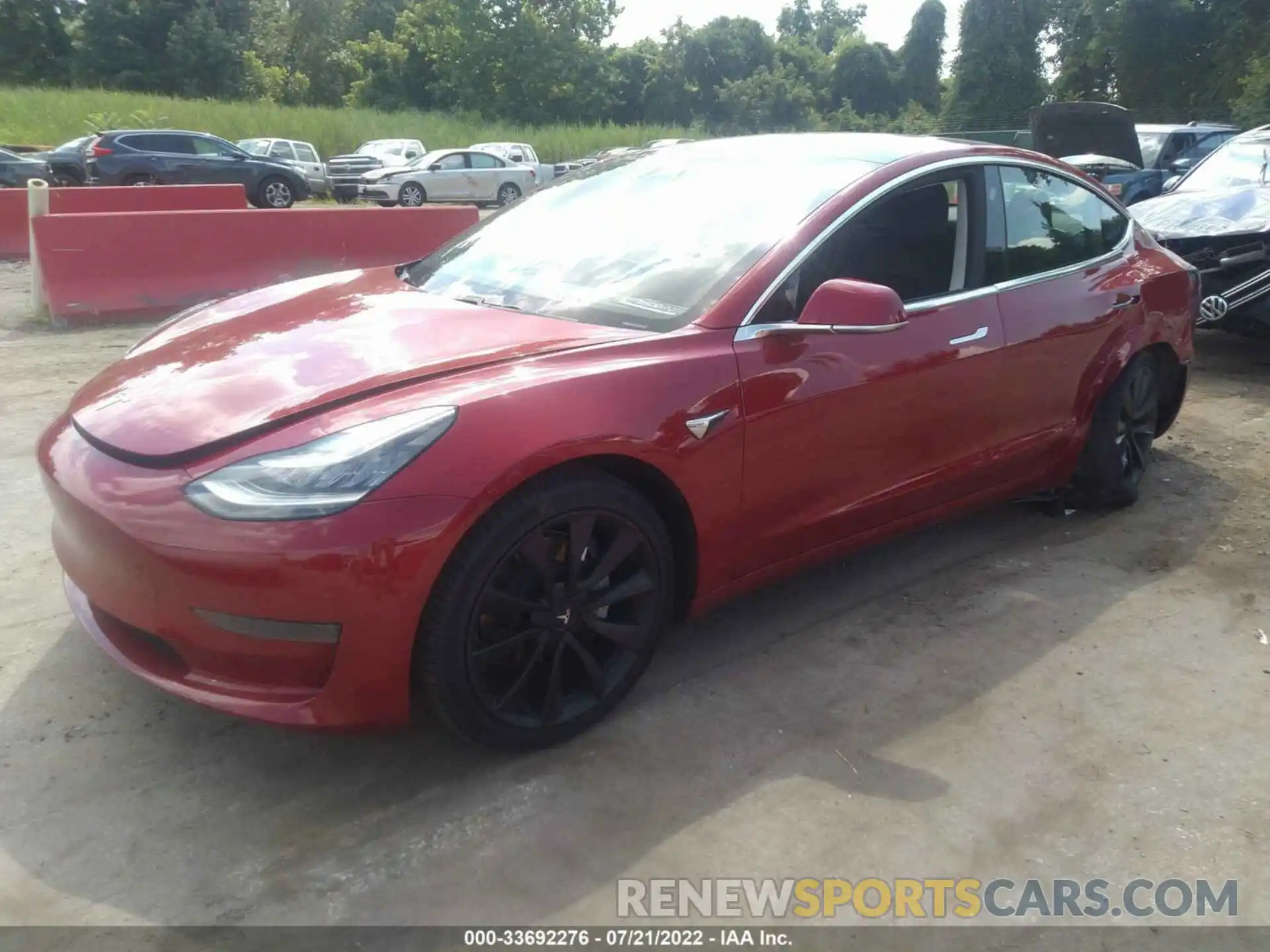 2 Photograph of a damaged car 5YJ3E1EA4KF536895 TESLA MODEL 3 2019