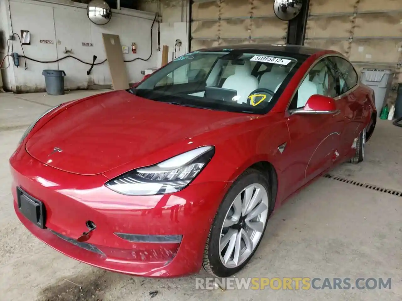 2 Photograph of a damaged car 5YJ3E1EA4KF537030 TESLA MODEL 3 2019