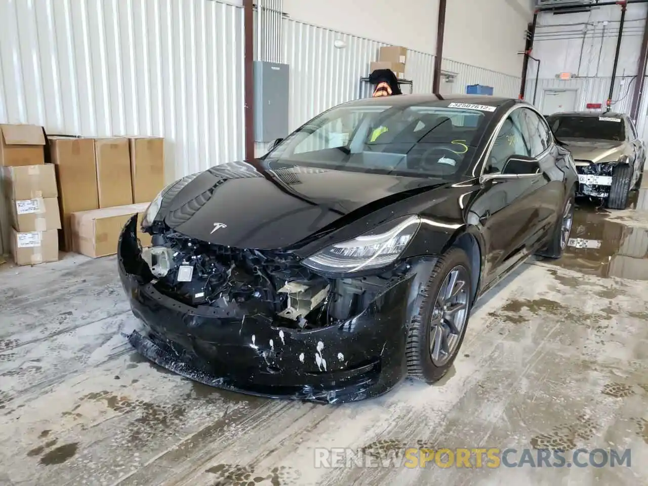 2 Photograph of a damaged car 5YJ3E1EA5KF190033 TESLA MODEL 3 2019