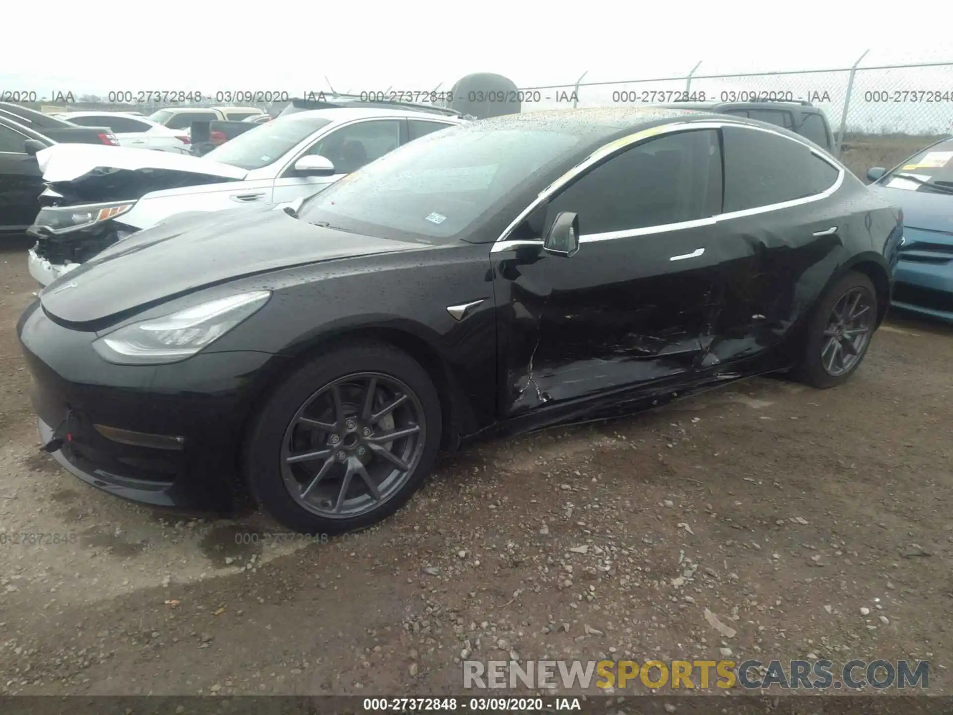 2 Photograph of a damaged car 5YJ3E1EA5KF297664 TESLA MODEL 3 2019