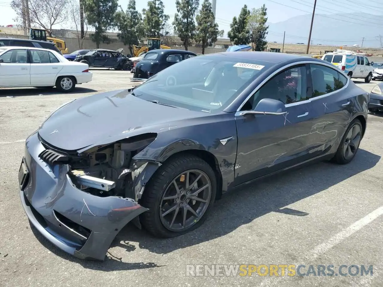 1 Photograph of a damaged car 5YJ3E1EA5KF298832 TESLA MODEL 3 2019