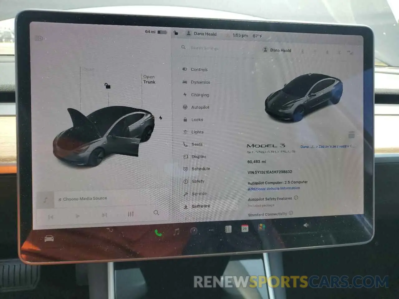 9 Photograph of a damaged car 5YJ3E1EA5KF298832 TESLA MODEL 3 2019
