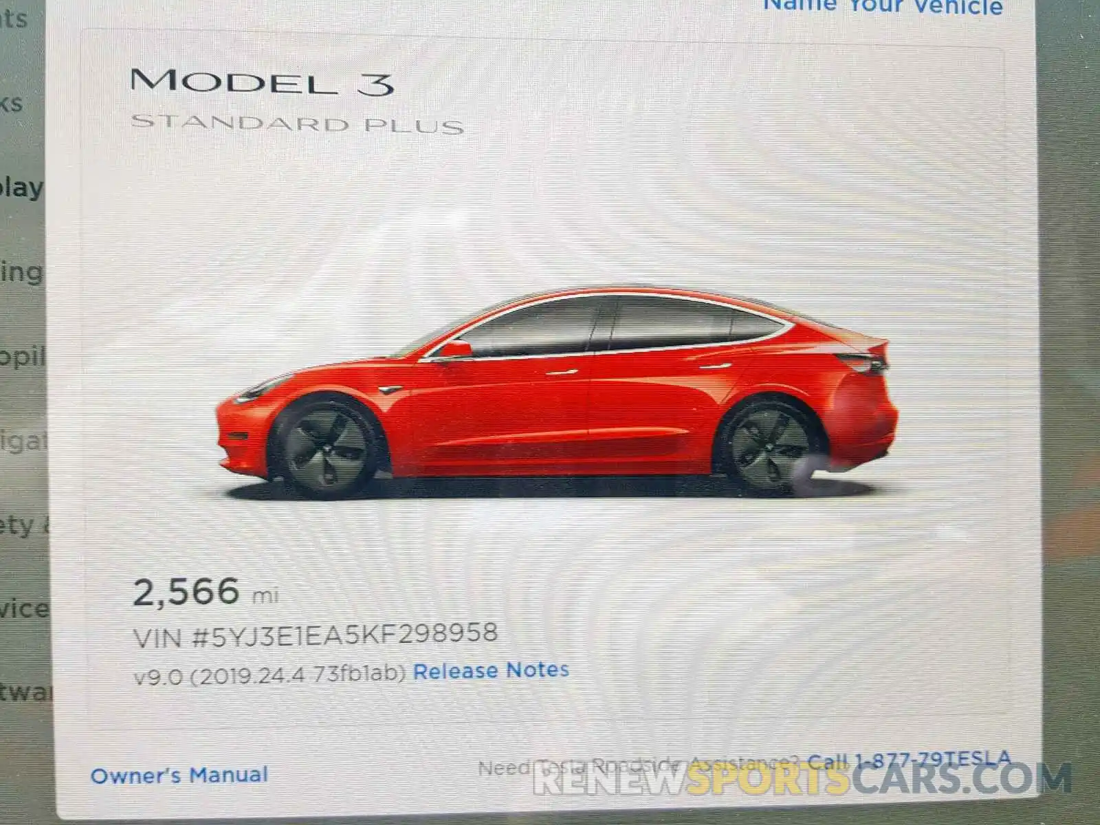 8 Photograph of a damaged car 5YJ3E1EA5KF298958 TESLA MODEL 3 2019