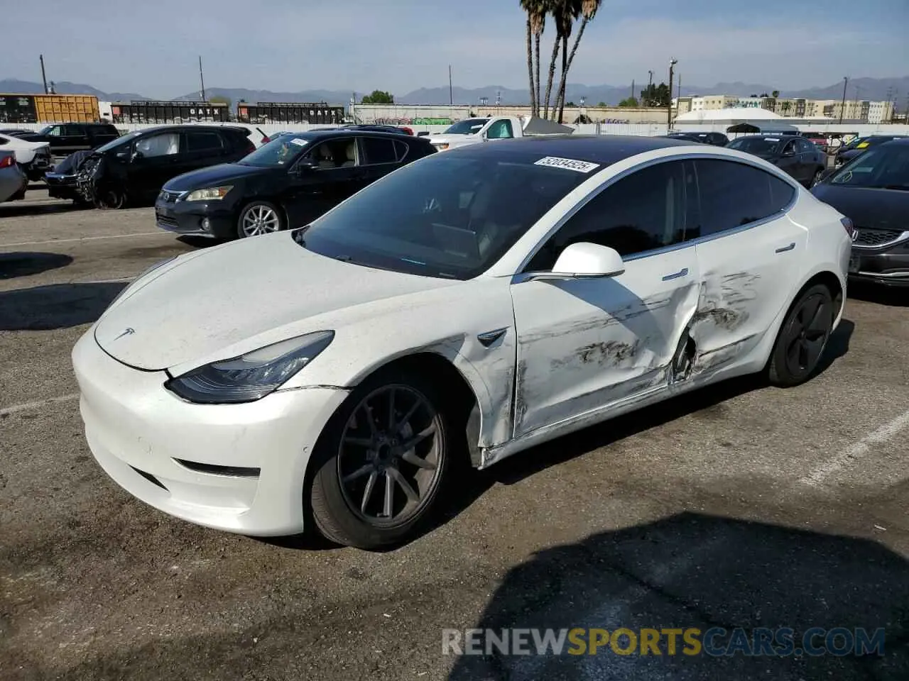 1 Photograph of a damaged car 5YJ3E1EA5KF299768 TESLA MODEL 3 2019