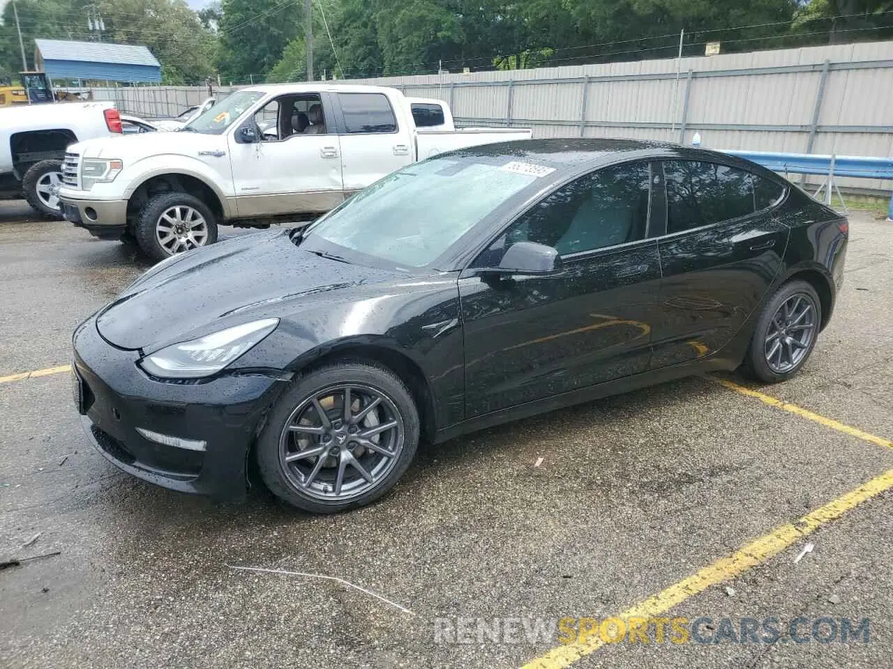 1 Photograph of a damaged car 5YJ3E1EA5KF301714 TESLA MODEL 3 2019
