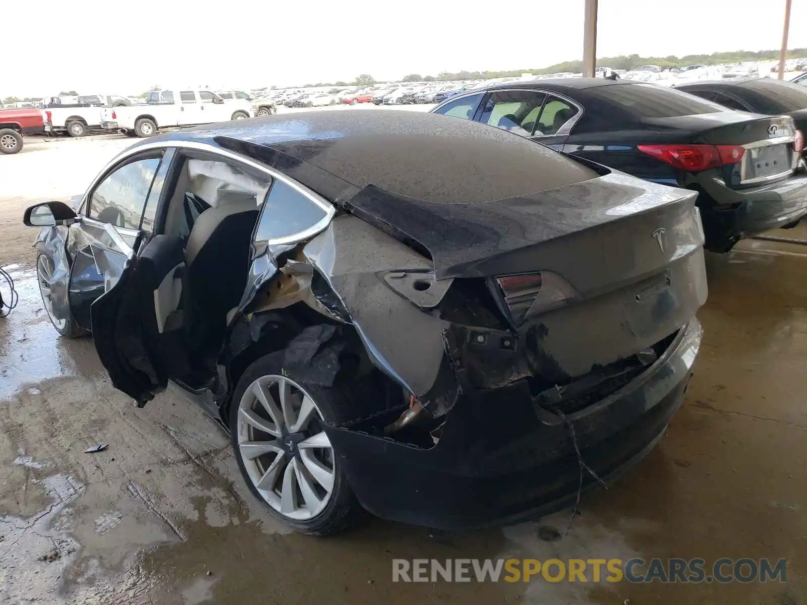 3 Photograph of a damaged car 5YJ3E1EA5KF302247 TESLA MODEL 3 2019