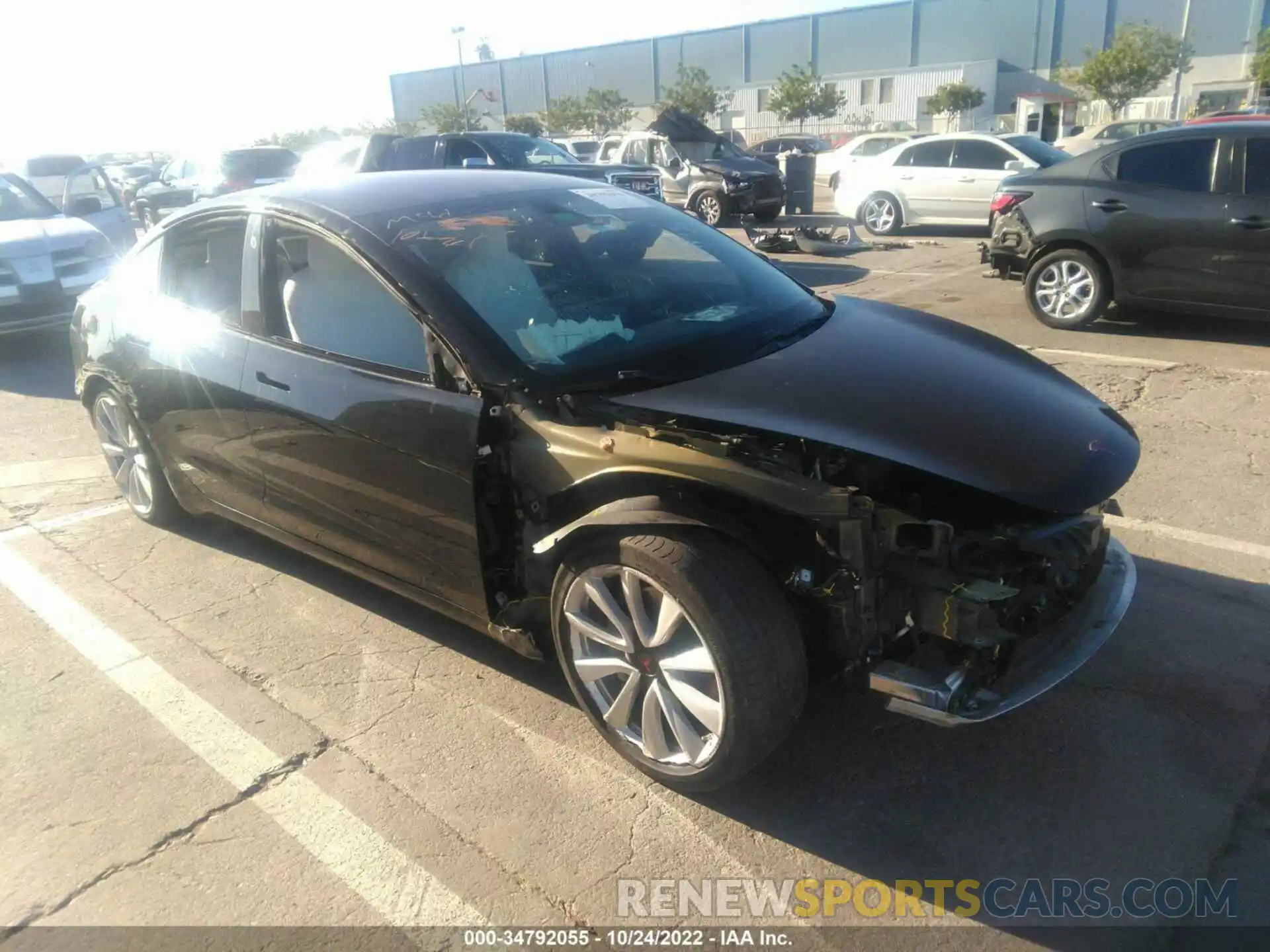 1 Photograph of a damaged car 5YJ3E1EA5KF302278 TESLA MODEL 3 2019