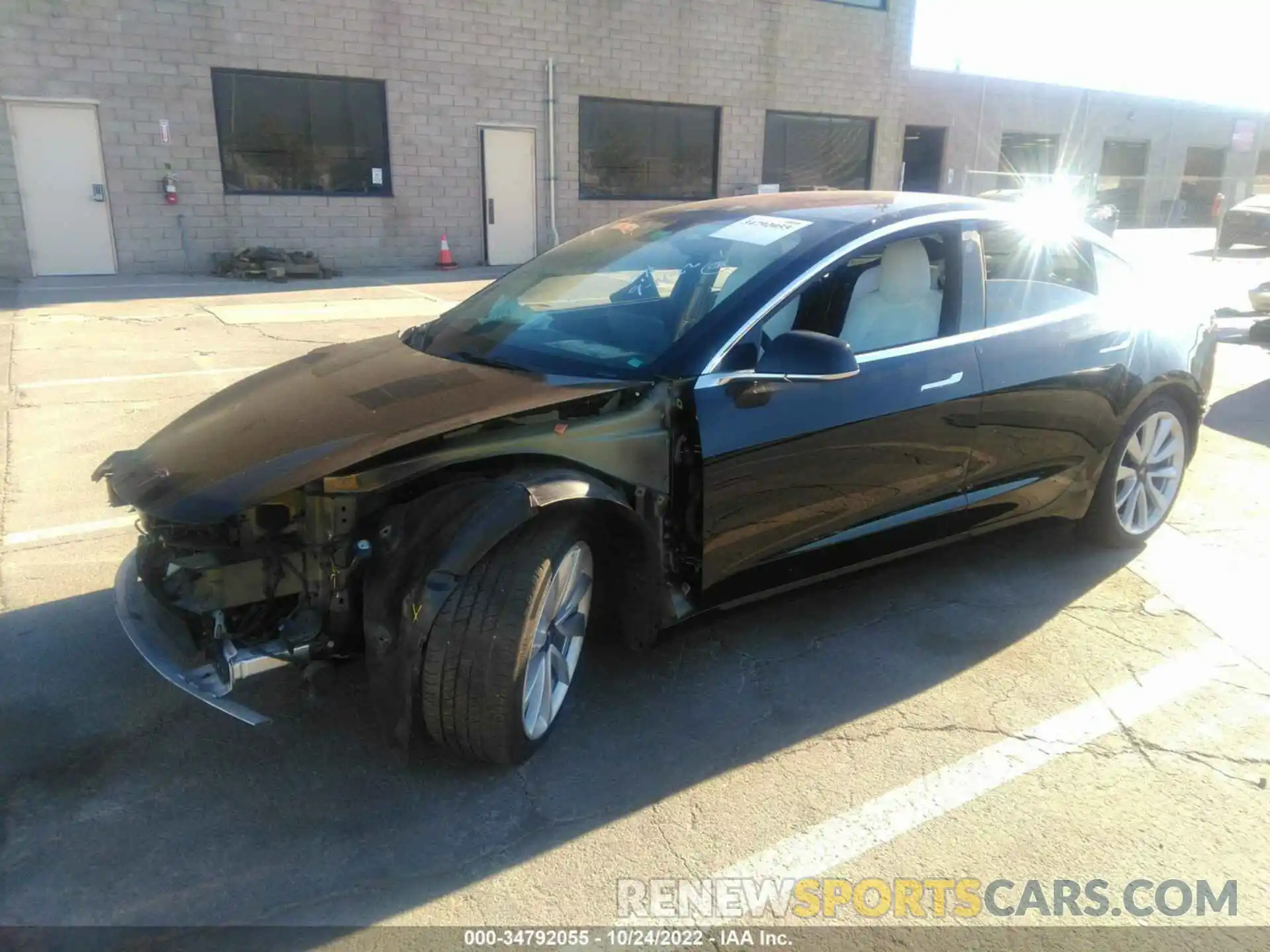 2 Photograph of a damaged car 5YJ3E1EA5KF302278 TESLA MODEL 3 2019