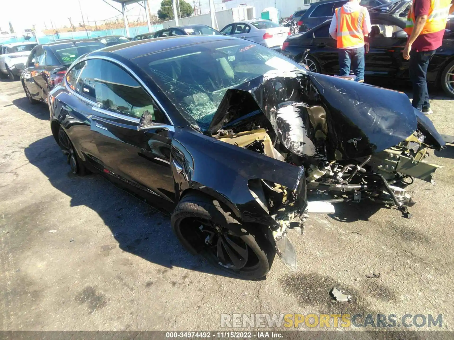 1 Photograph of a damaged car 5YJ3E1EA5KF304760 TESLA MODEL 3 2019