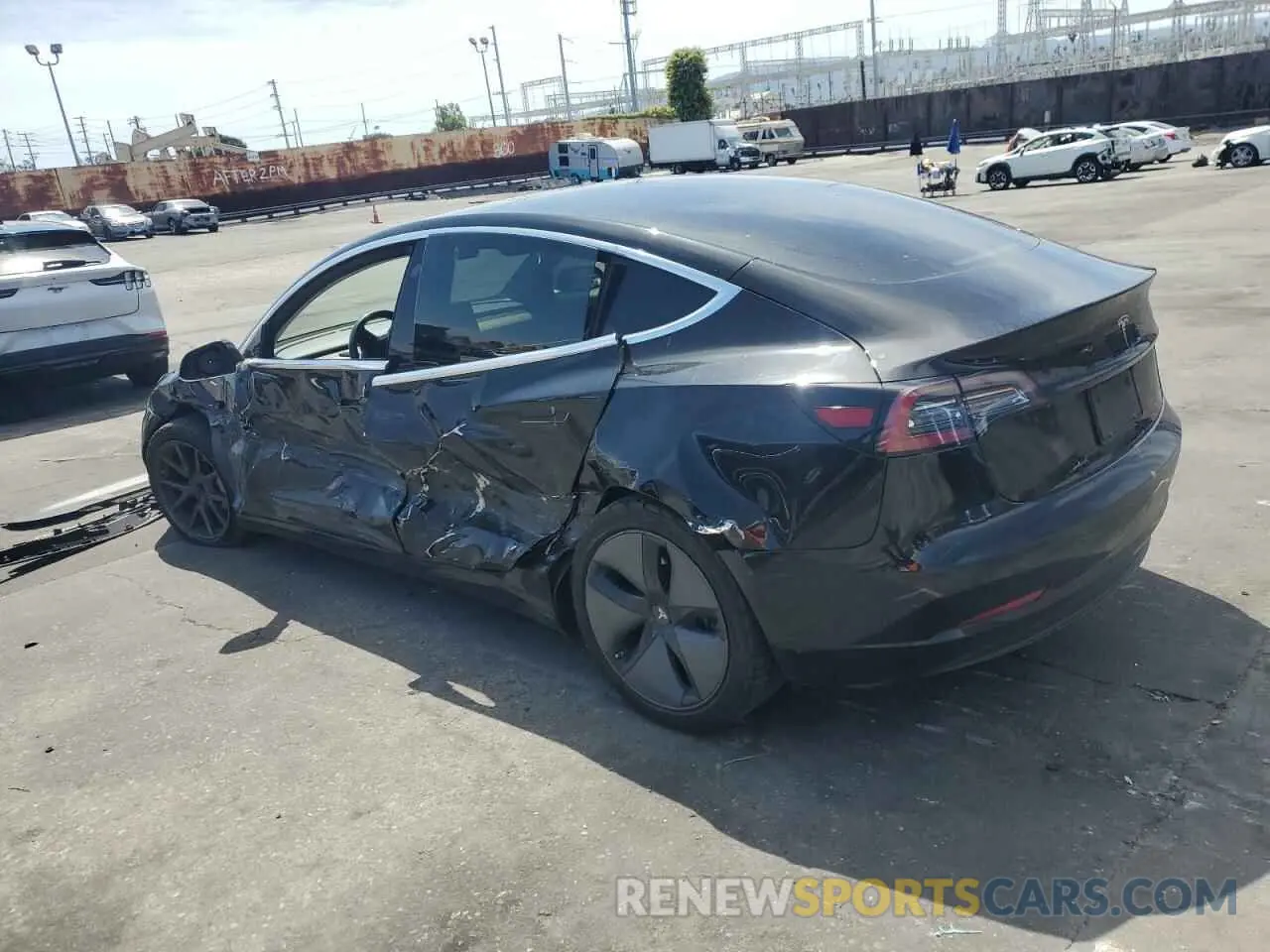 2 Photograph of a damaged car 5YJ3E1EA5KF304922 TESLA MODEL 3 2019