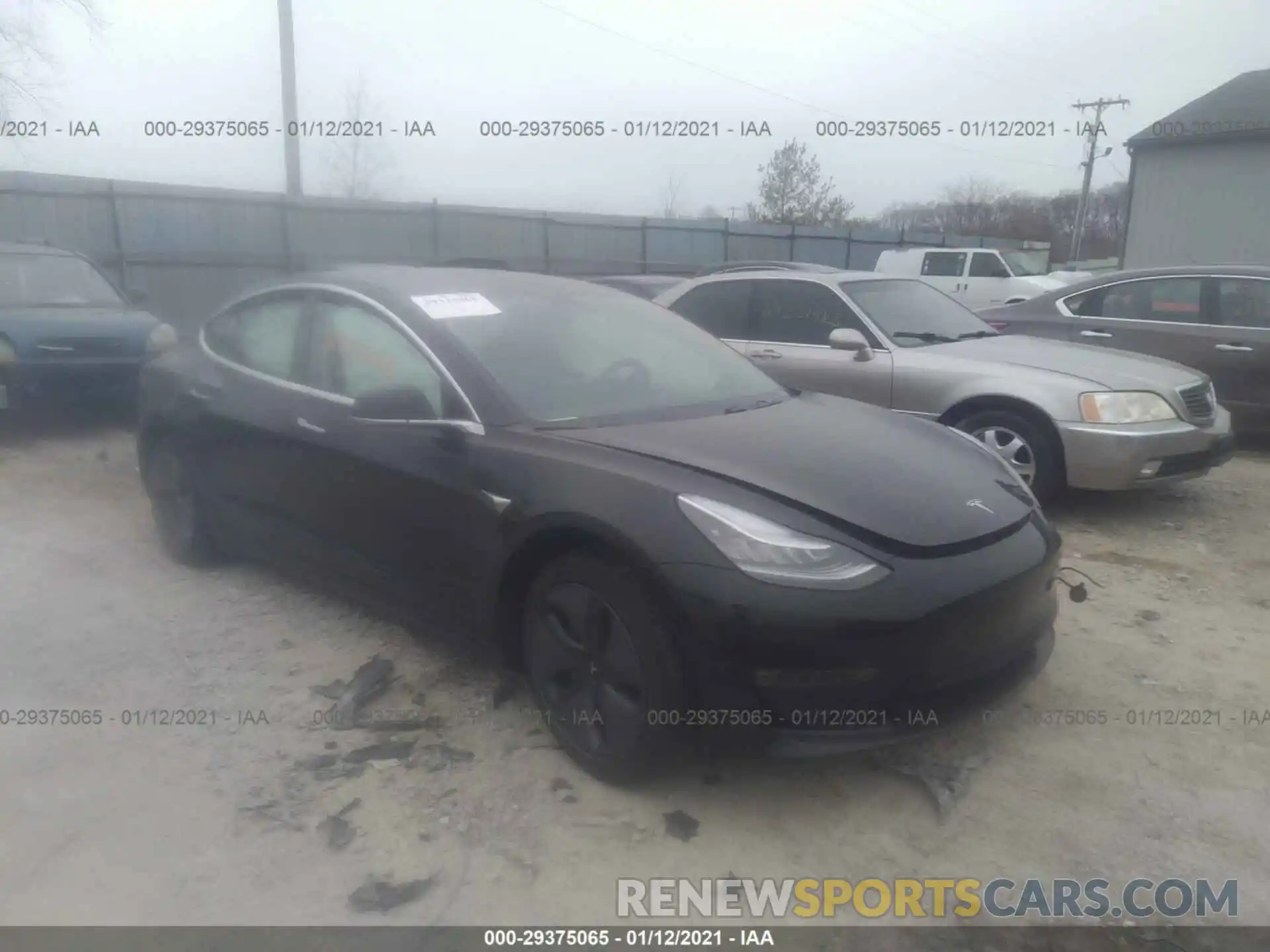 1 Photograph of a damaged car 5YJ3E1EA5KF306511 TESLA MODEL 3 2019