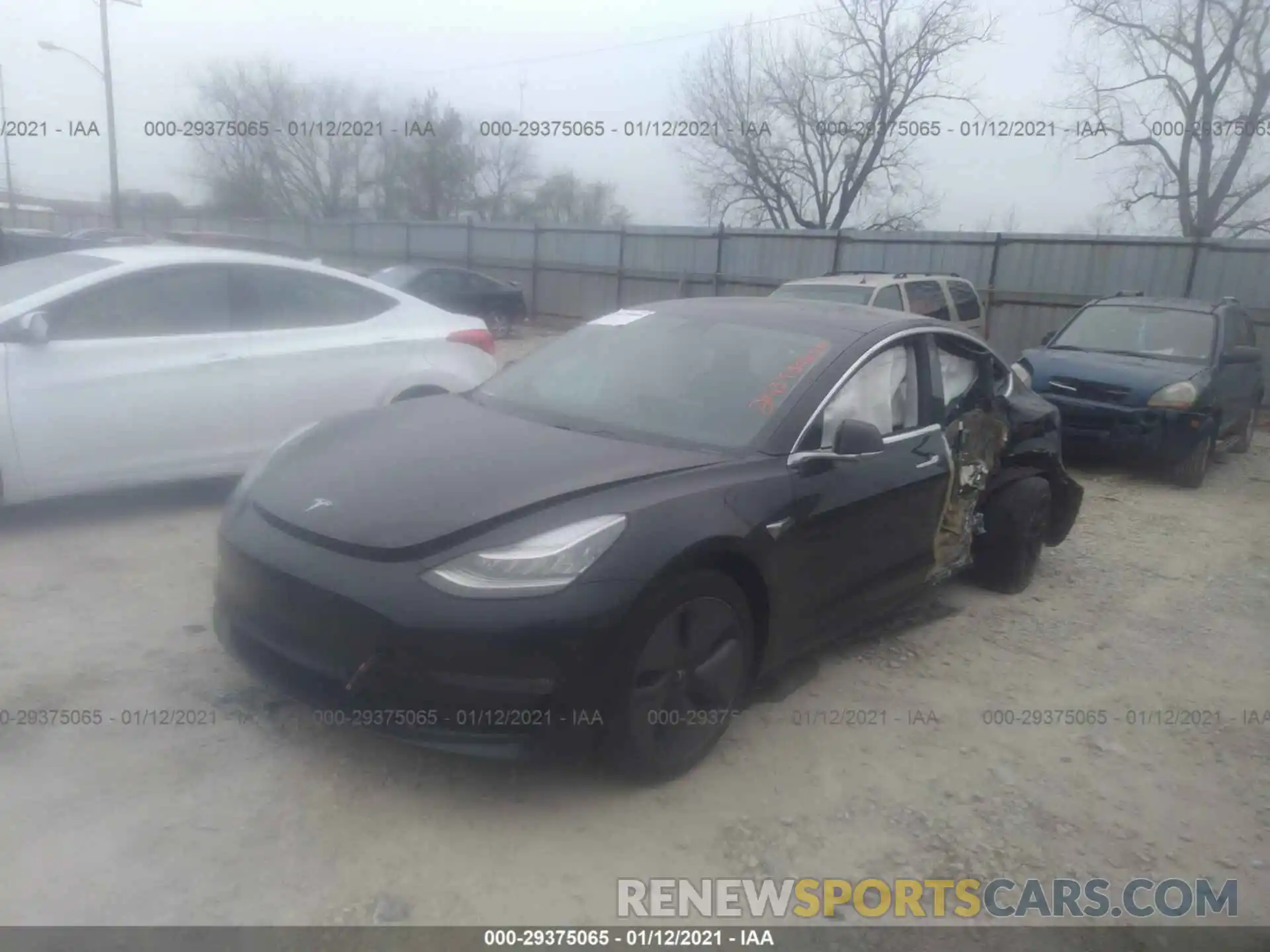 2 Photograph of a damaged car 5YJ3E1EA5KF306511 TESLA MODEL 3 2019