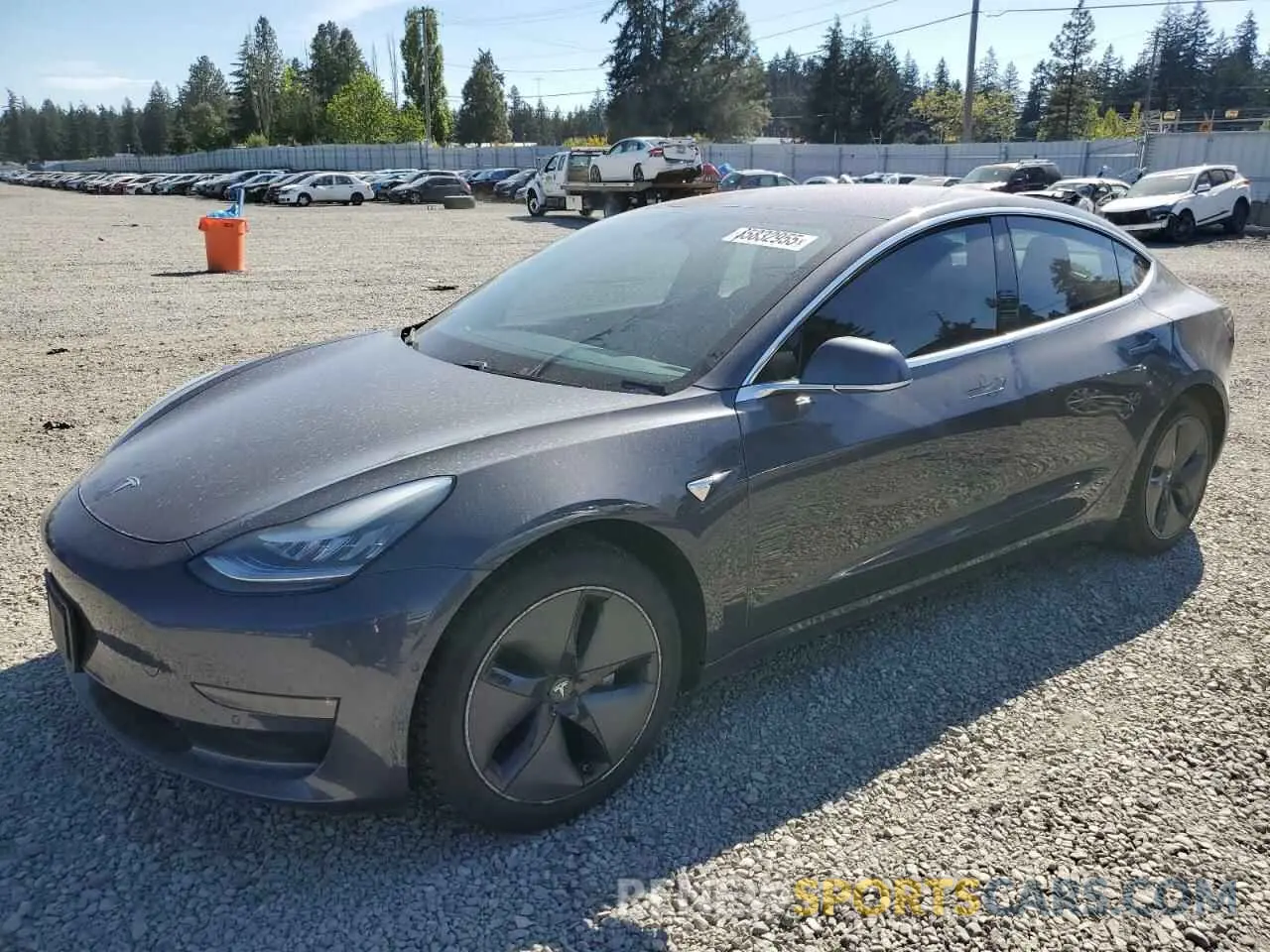 1 Photograph of a damaged car 5YJ3E1EA5KF307447 TESLA MODEL 3 2019