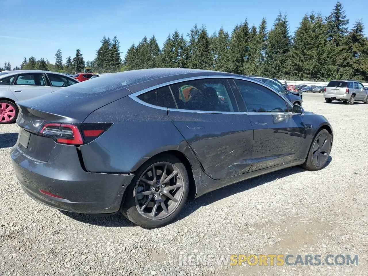 3 Photograph of a damaged car 5YJ3E1EA5KF307447 TESLA MODEL 3 2019