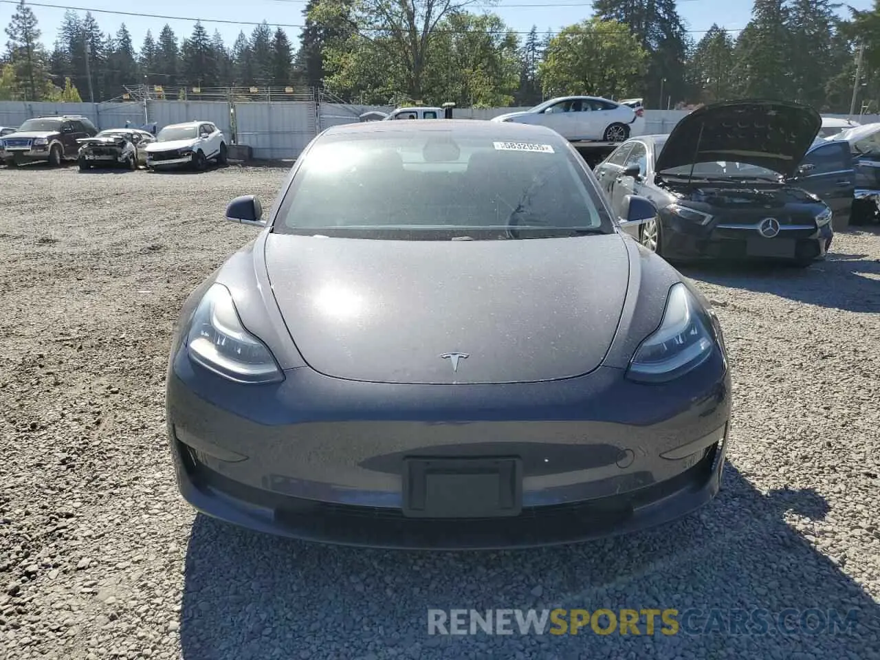 5 Photograph of a damaged car 5YJ3E1EA5KF307447 TESLA MODEL 3 2019