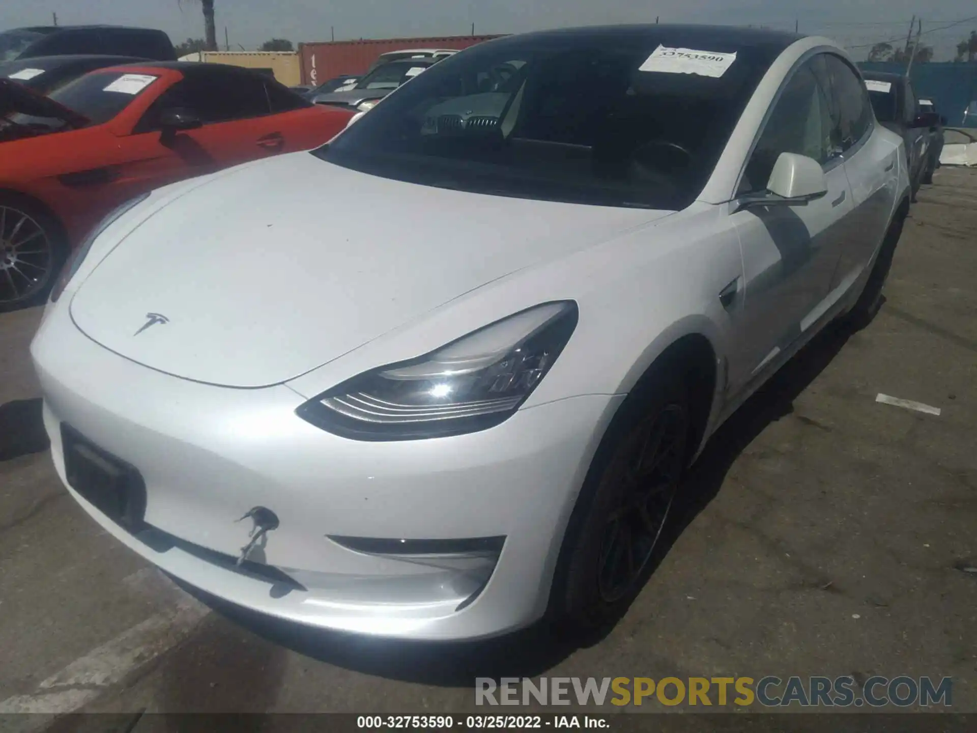 2 Photograph of a damaged car 5YJ3E1EA5KF309845 TESLA MODEL 3 2019