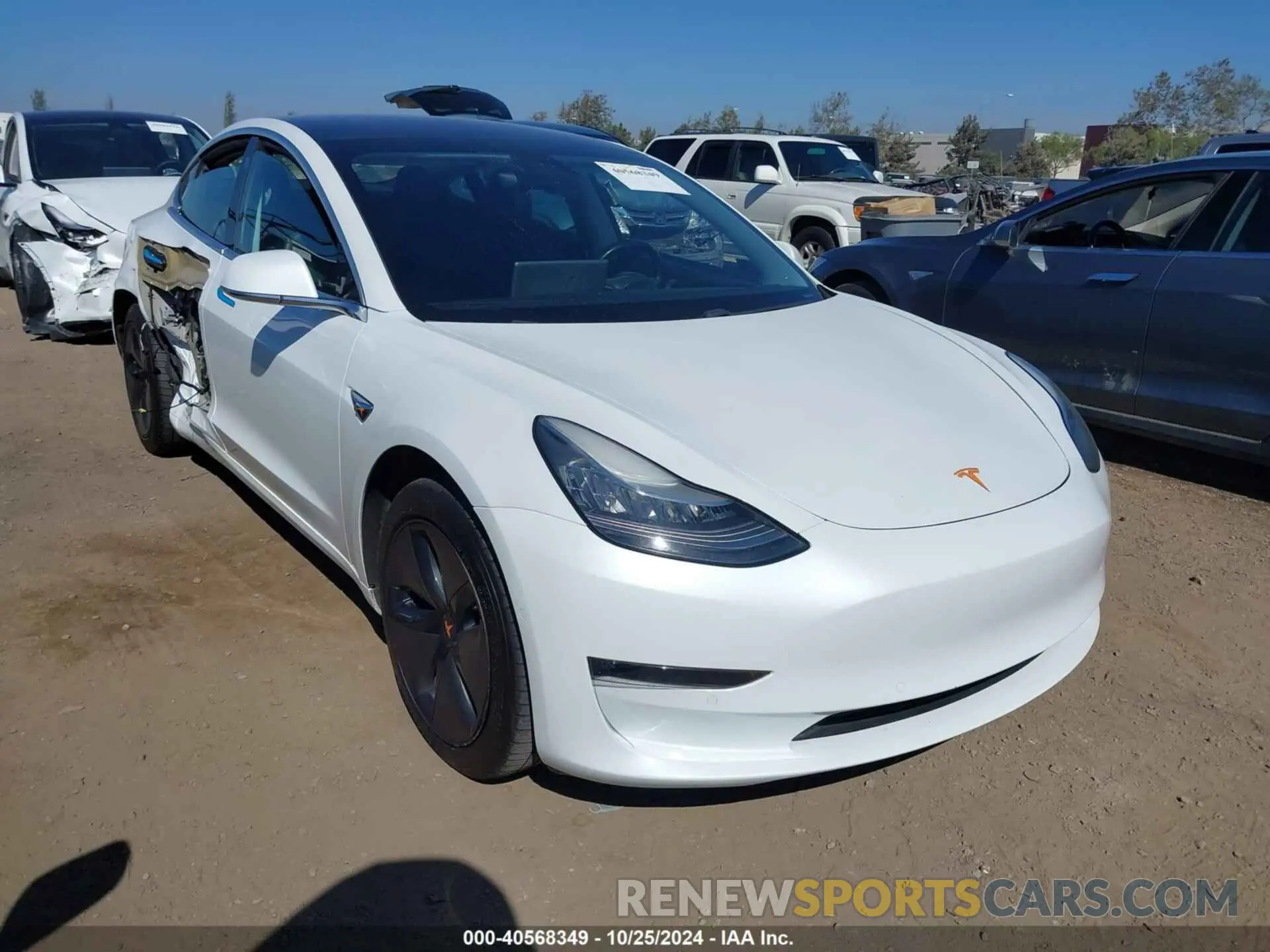 1 Photograph of a damaged car 5YJ3E1EA5KF314088 TESLA MODEL 3 2019