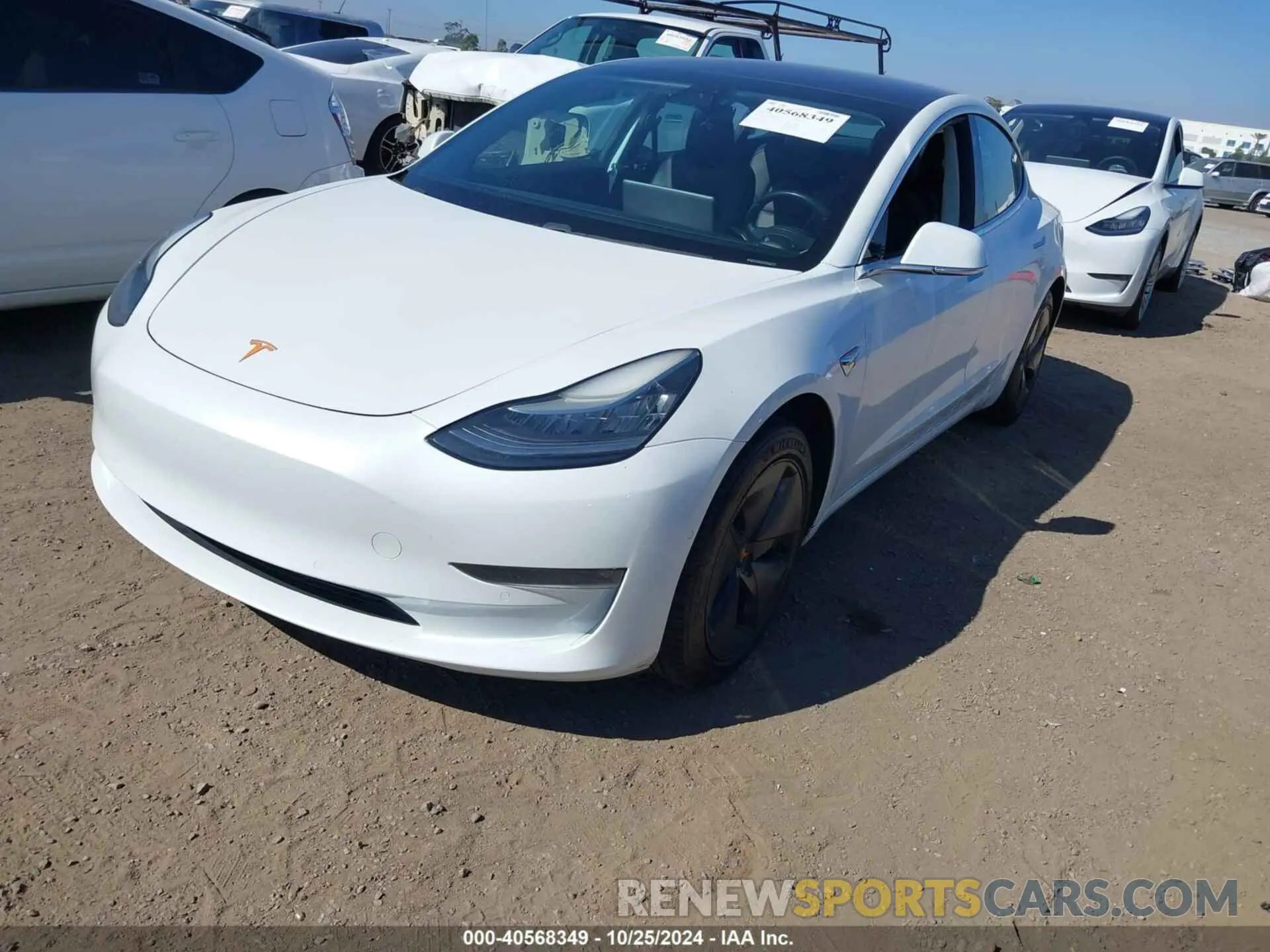 2 Photograph of a damaged car 5YJ3E1EA5KF314088 TESLA MODEL 3 2019