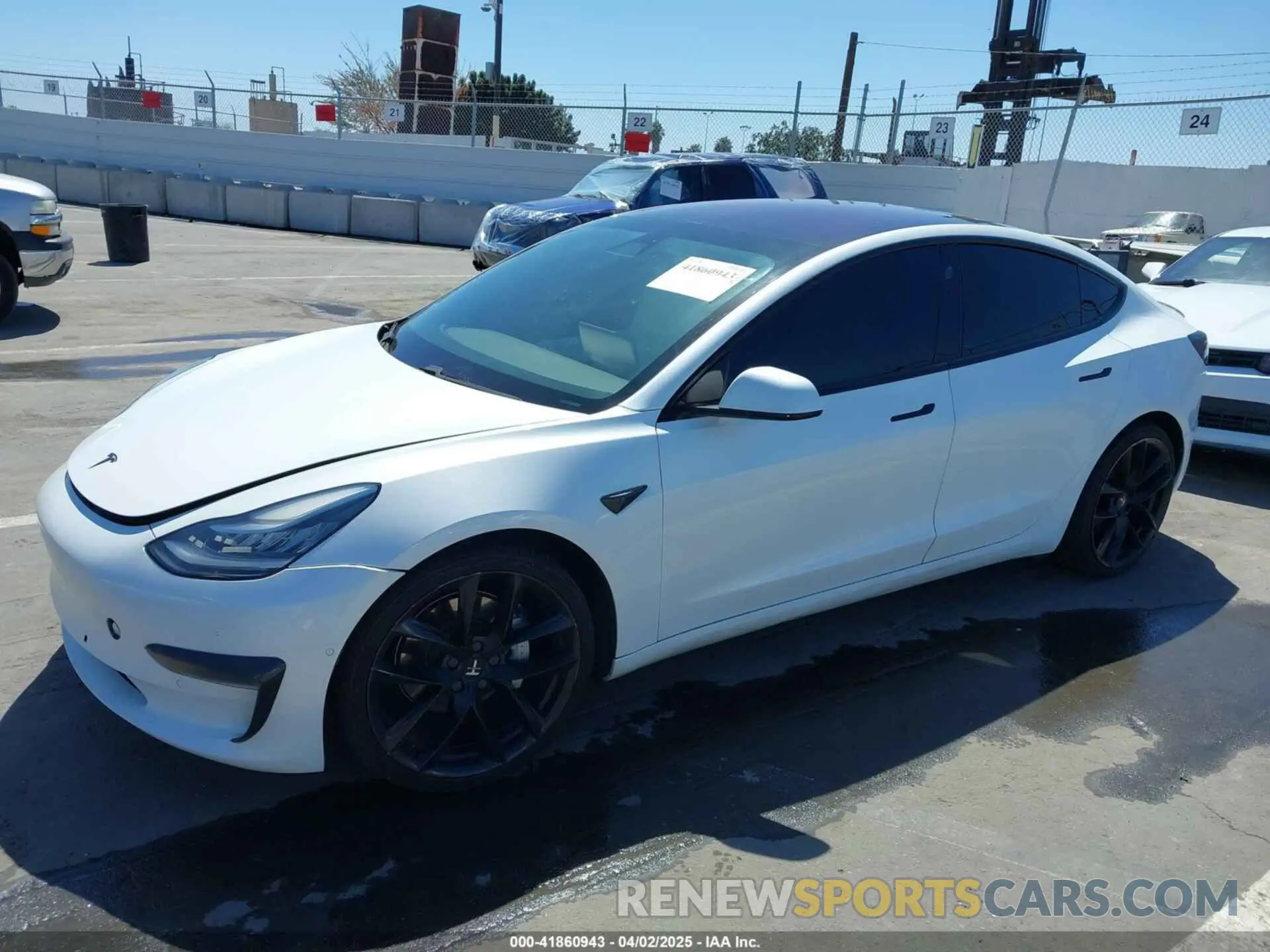 2 Photograph of a damaged car 5YJ3E1EA5KF327181 TESLA MODEL 3 2019
