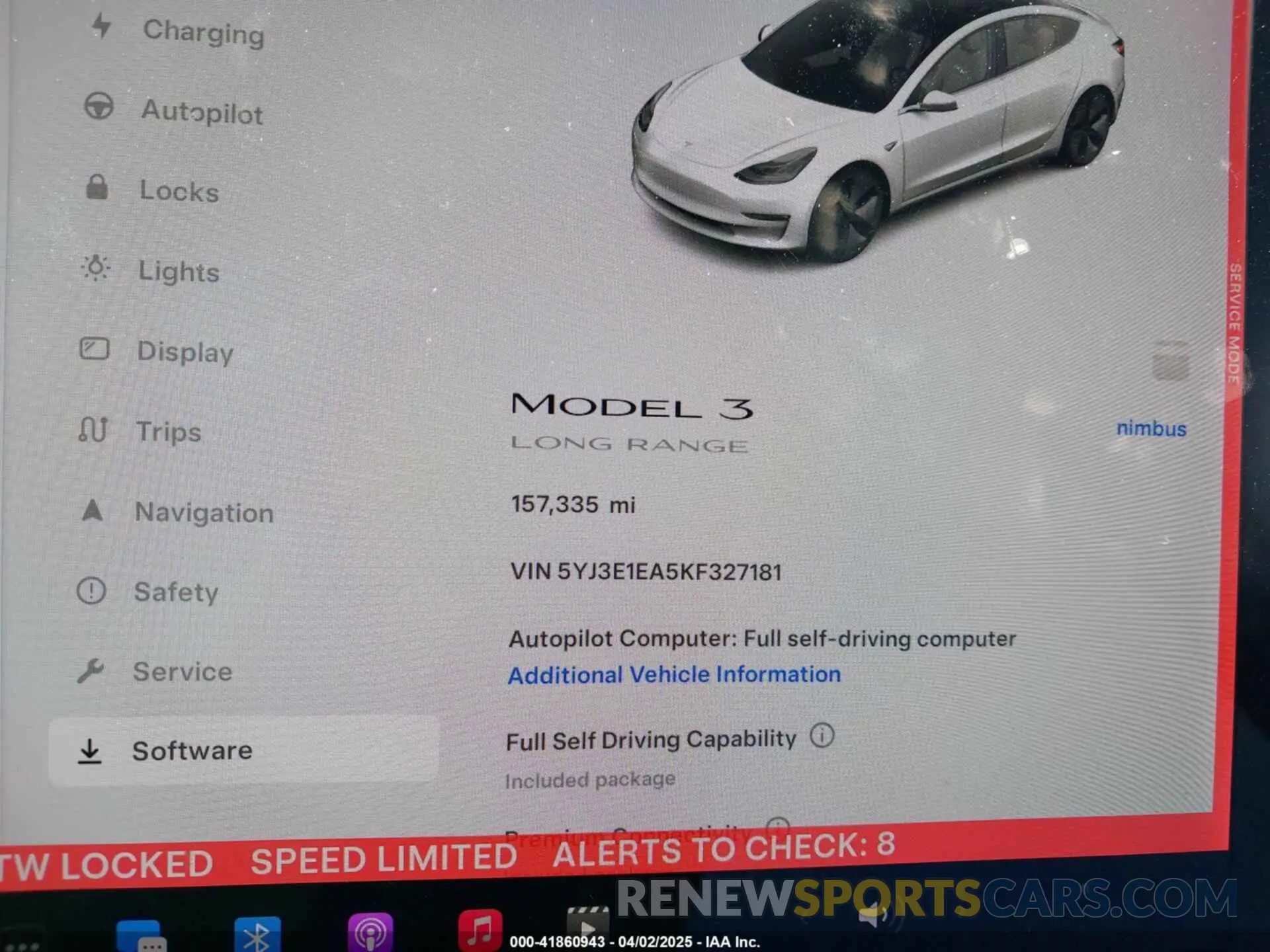 7 Photograph of a damaged car 5YJ3E1EA5KF327181 TESLA MODEL 3 2019