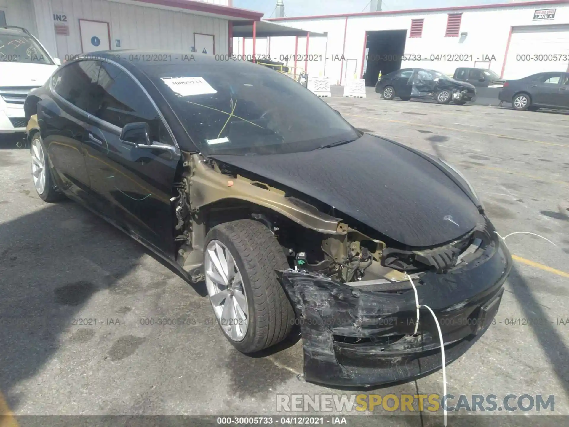 1 Photograph of a damaged car 5YJ3E1EA5KF357409 TESLA MODEL 3 2019