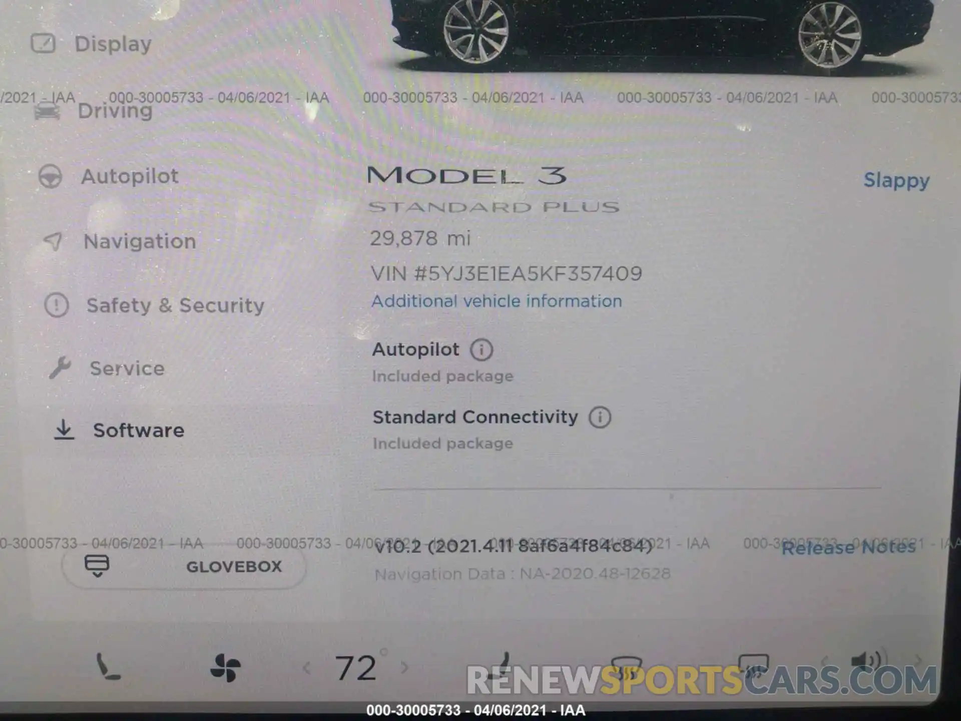 7 Photograph of a damaged car 5YJ3E1EA5KF357409 TESLA MODEL 3 2019