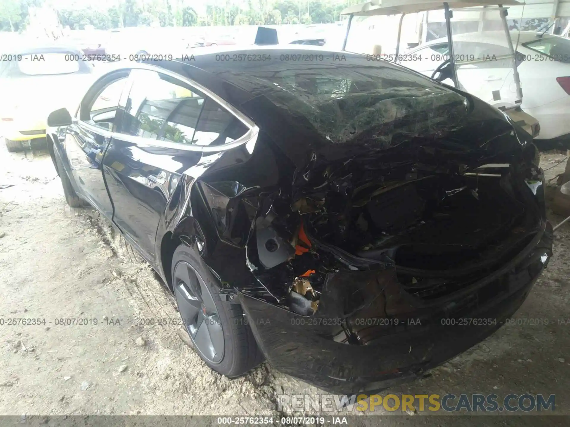 3 Photograph of a damaged car 5YJ3E1EA5KF394637 TESLA MODEL 3 2019