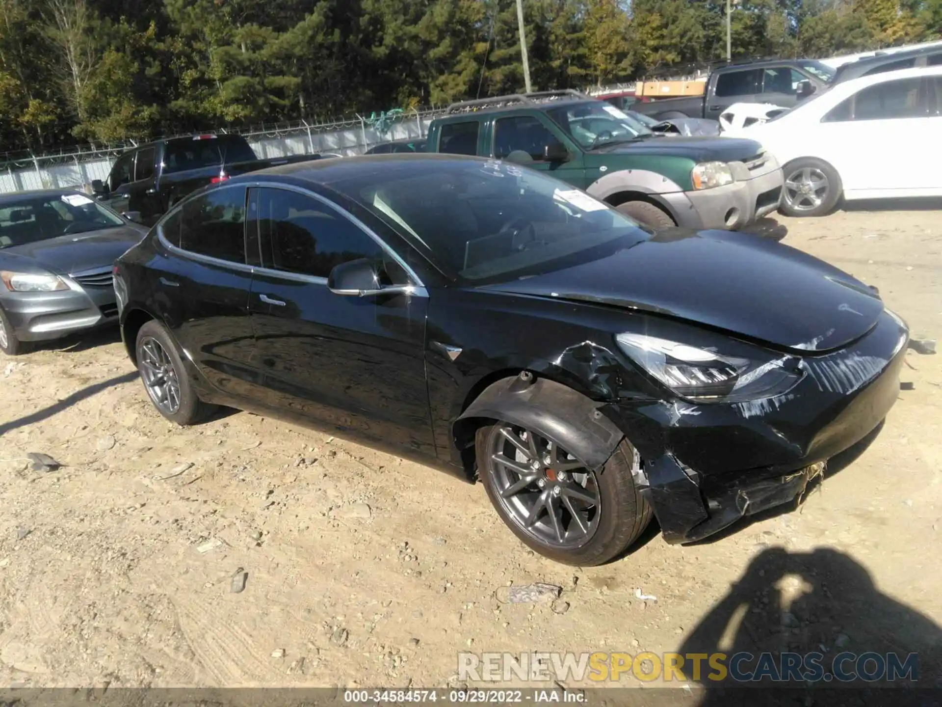 1 Photograph of a damaged car 5YJ3E1EA5KF395125 TESLA MODEL 3 2019