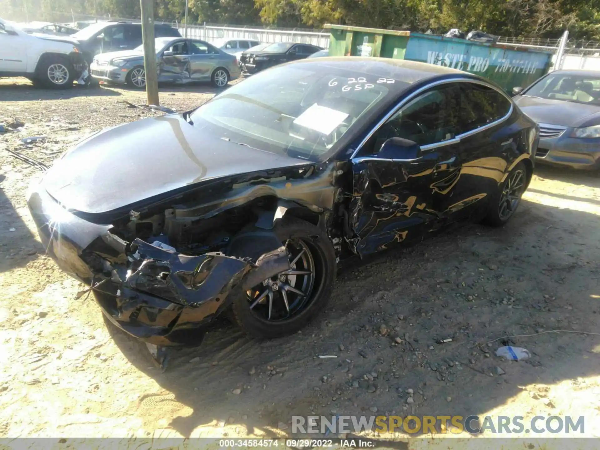 2 Photograph of a damaged car 5YJ3E1EA5KF395125 TESLA MODEL 3 2019