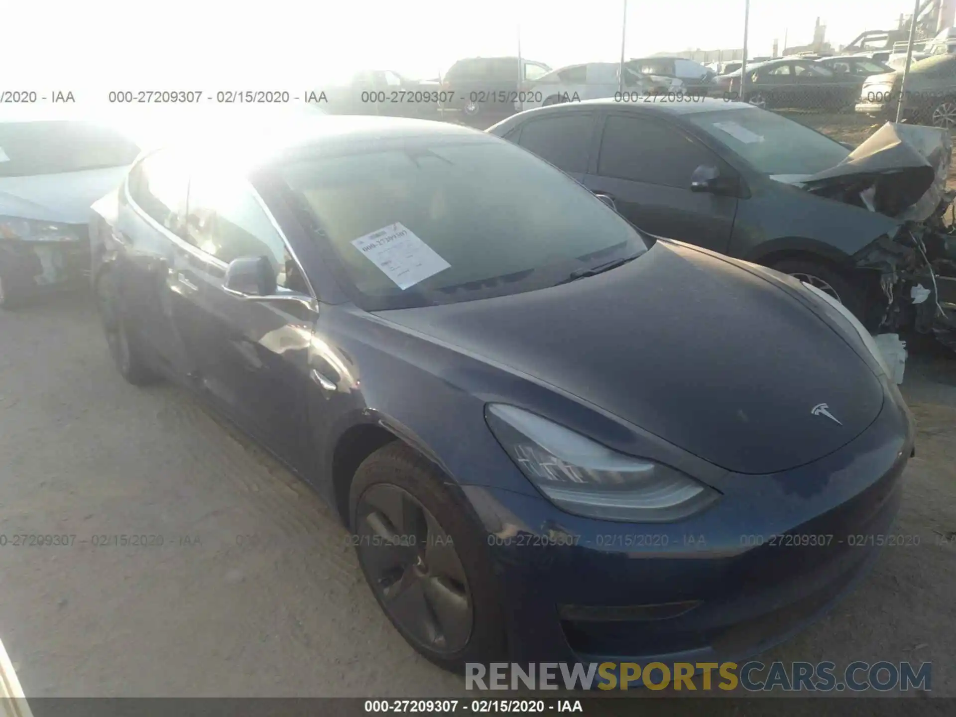 1 Photograph of a damaged car 5YJ3E1EA5KF396694 TESLA MODEL 3 2019